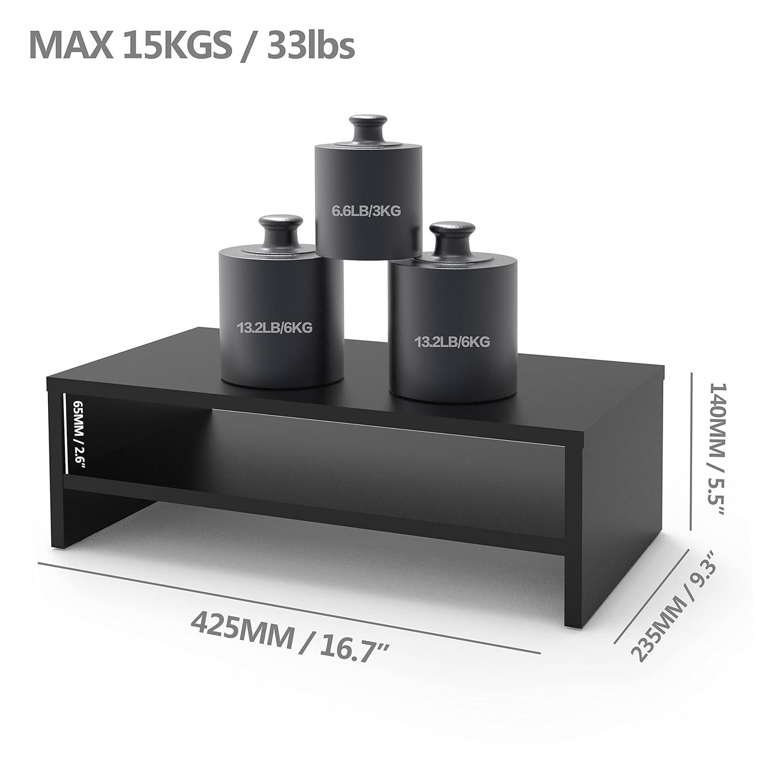 FITUEYES DT204201WB Computer Monitor Riser Desktop Stand with Storage Space 2, 528 oz