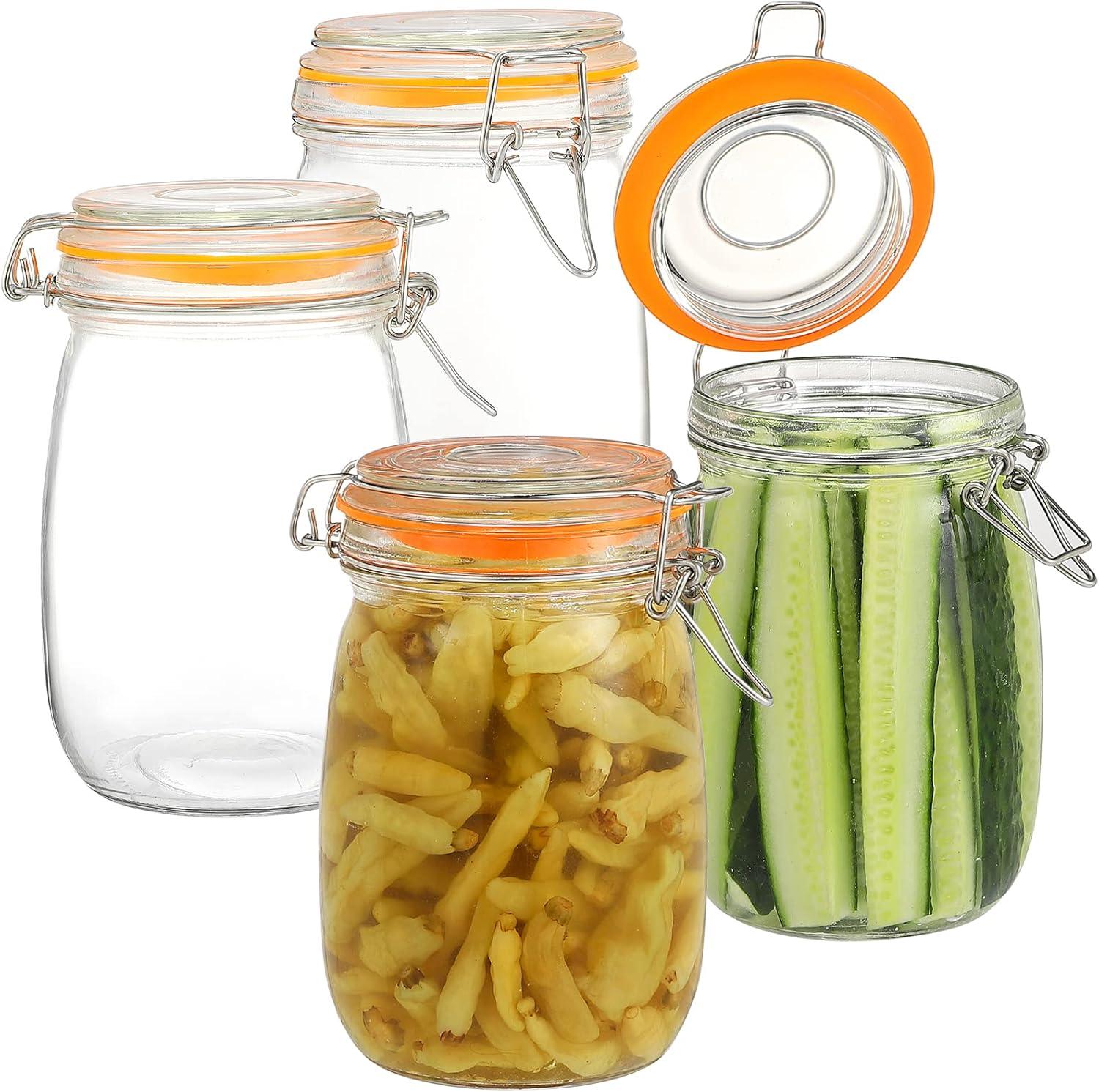 Clear BPA-Free Glass Wide Mouth Mason Jars Set