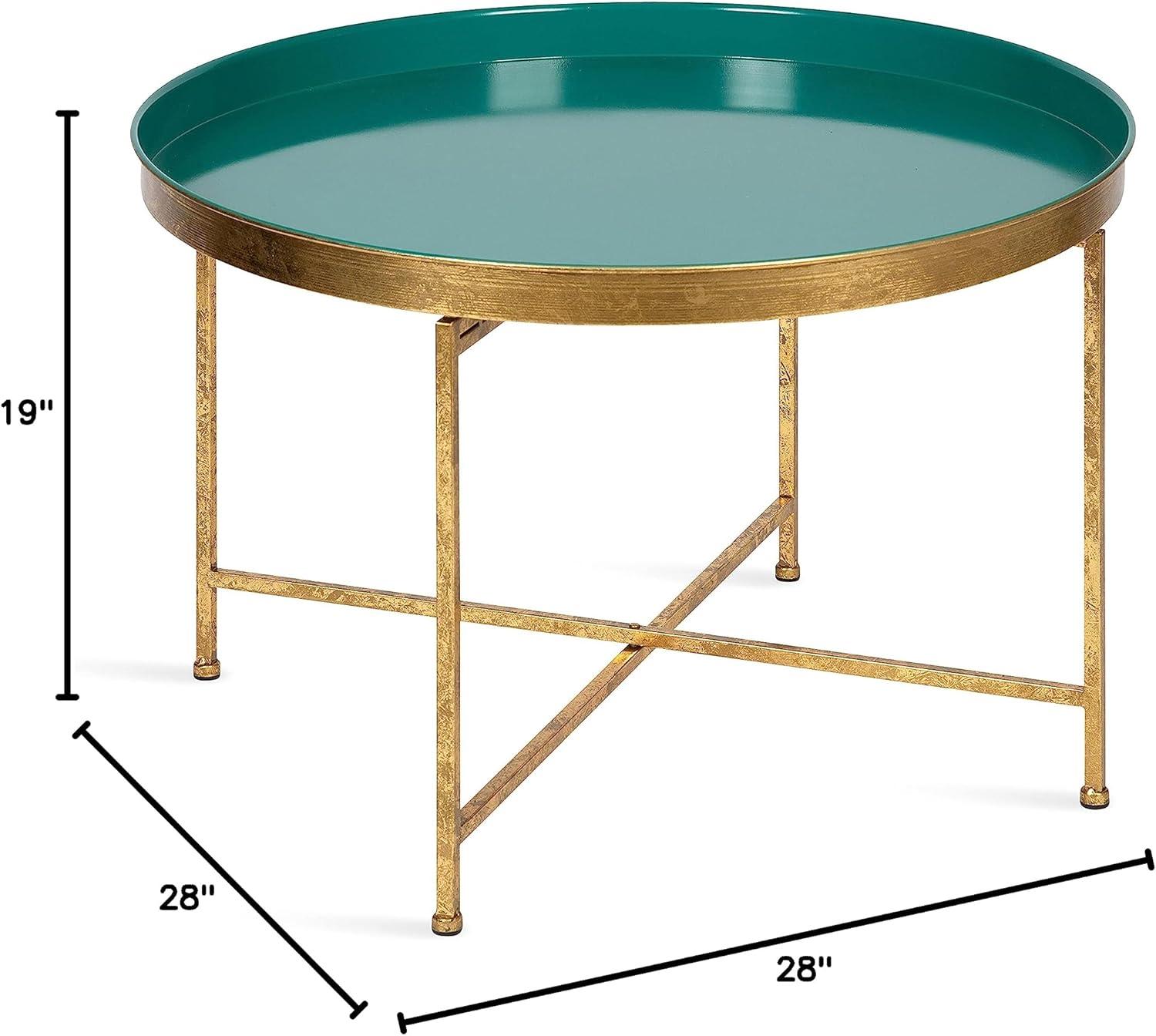 Kate and Laurel Celia Round Metal Coffee Table