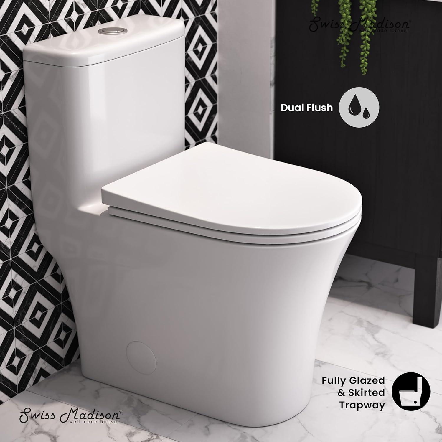 Cascade One-Piece Compact Toilet Dual-Flush 1.1/1.6â