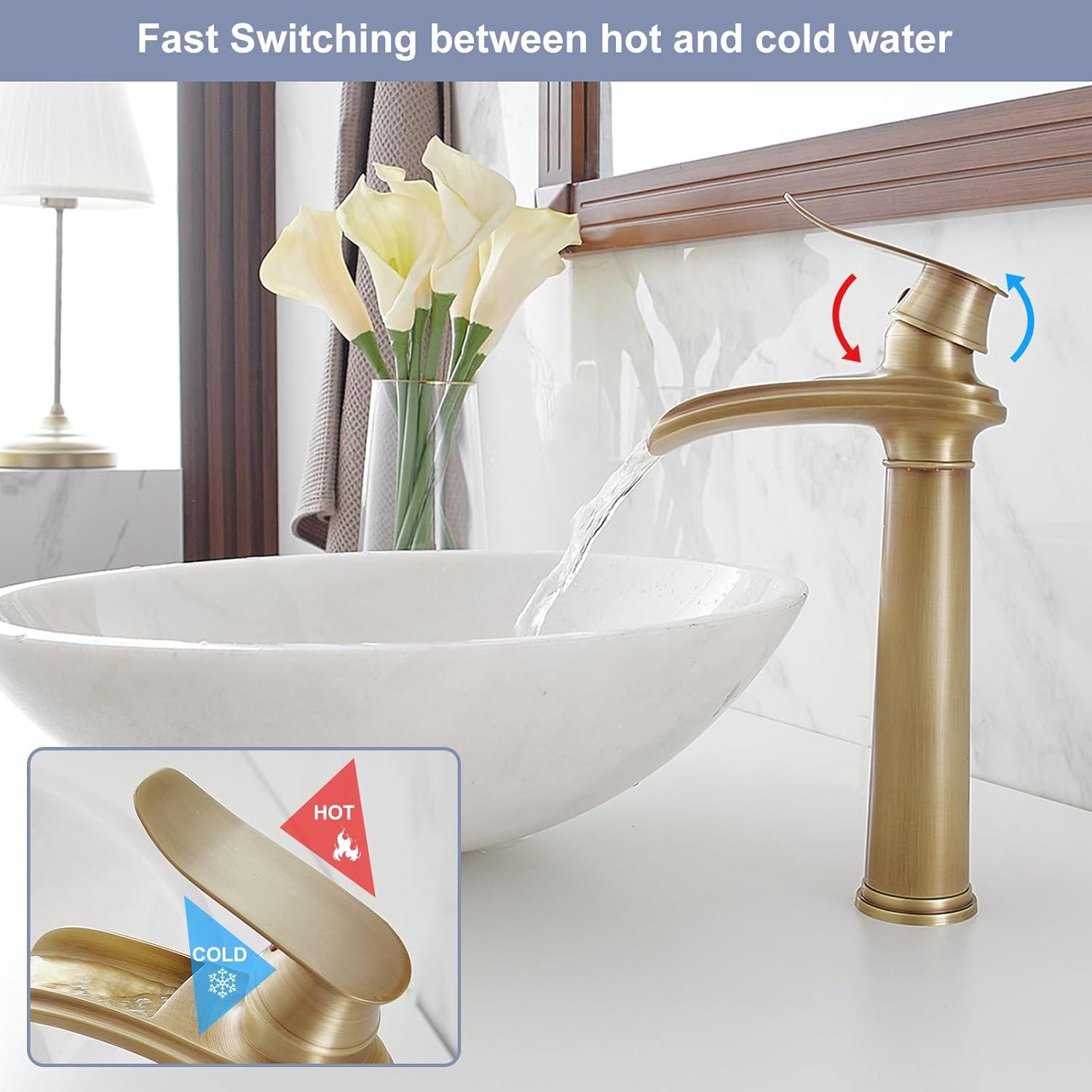 Vessel Sink Faucet Single-handle Bathroom Faucet with Drain Assembly