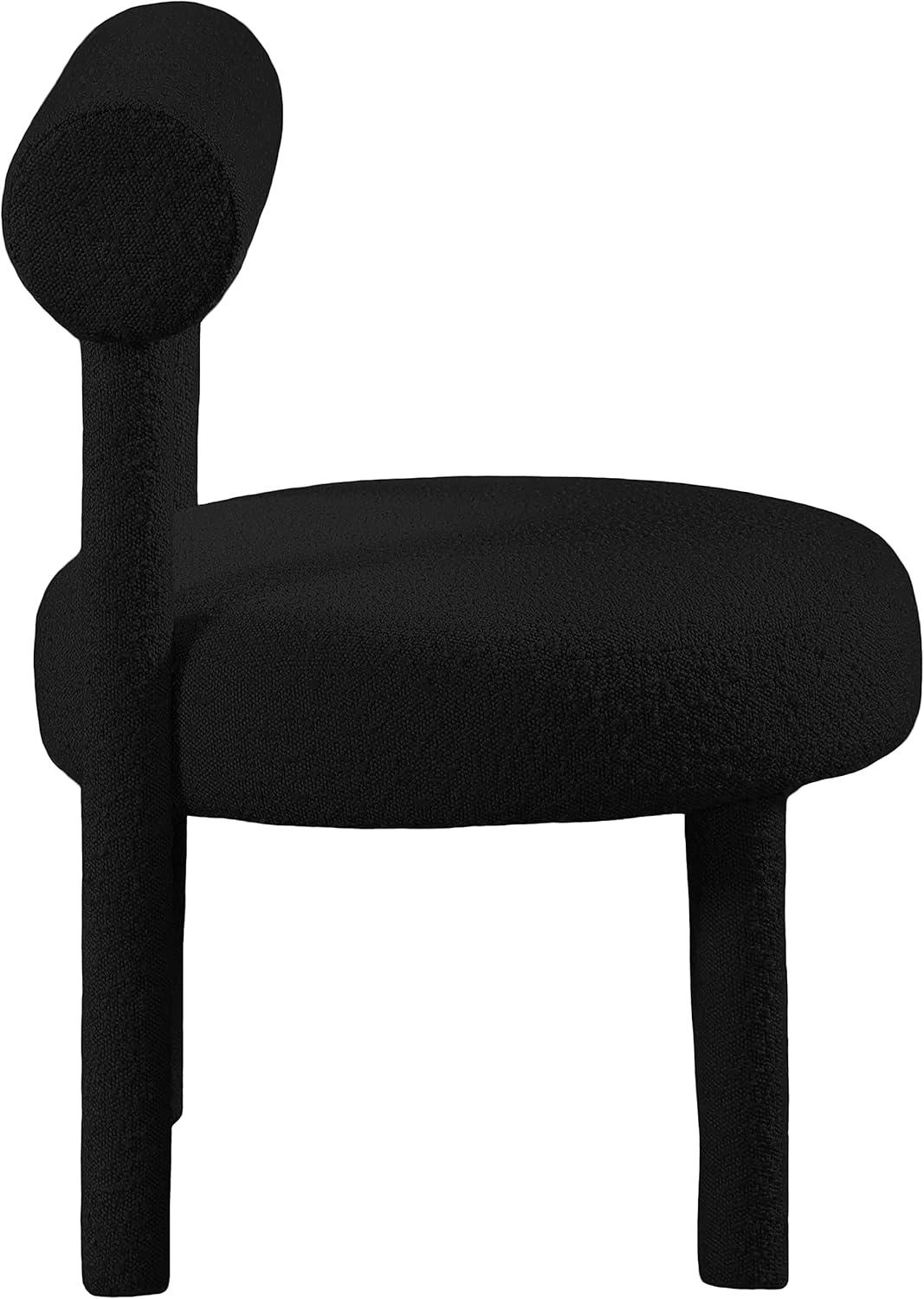 Meridian Furniture Parlor Black Boucle Fabric Accent Chair