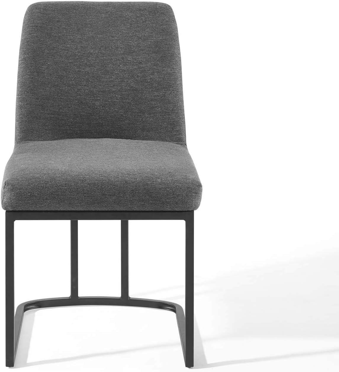 Modway Amplify Sled Base Upholstered Fabric Dining Side Chair