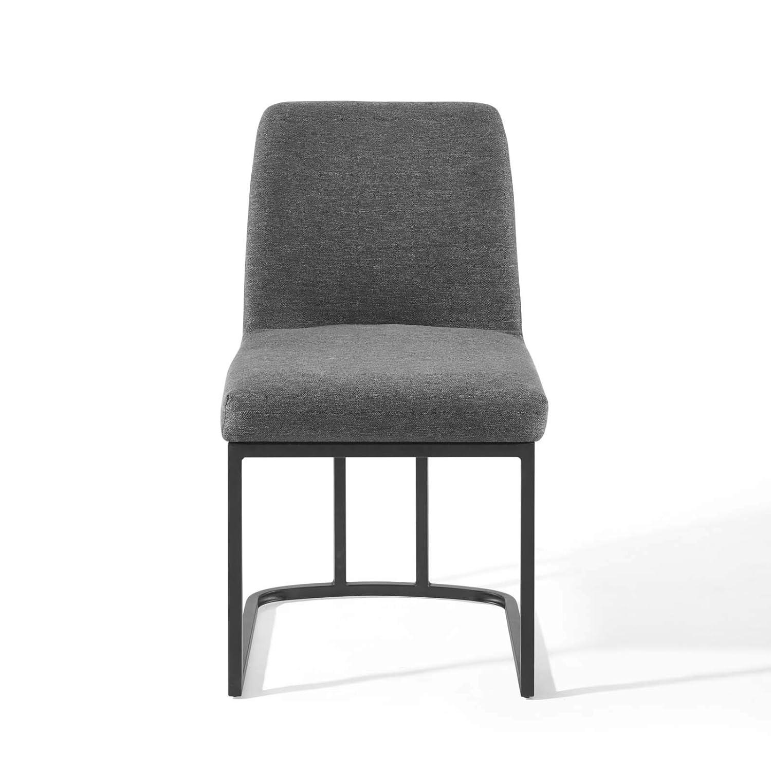 Modway Amplify Sled Base Upholstered Fabric Dining Side Chair