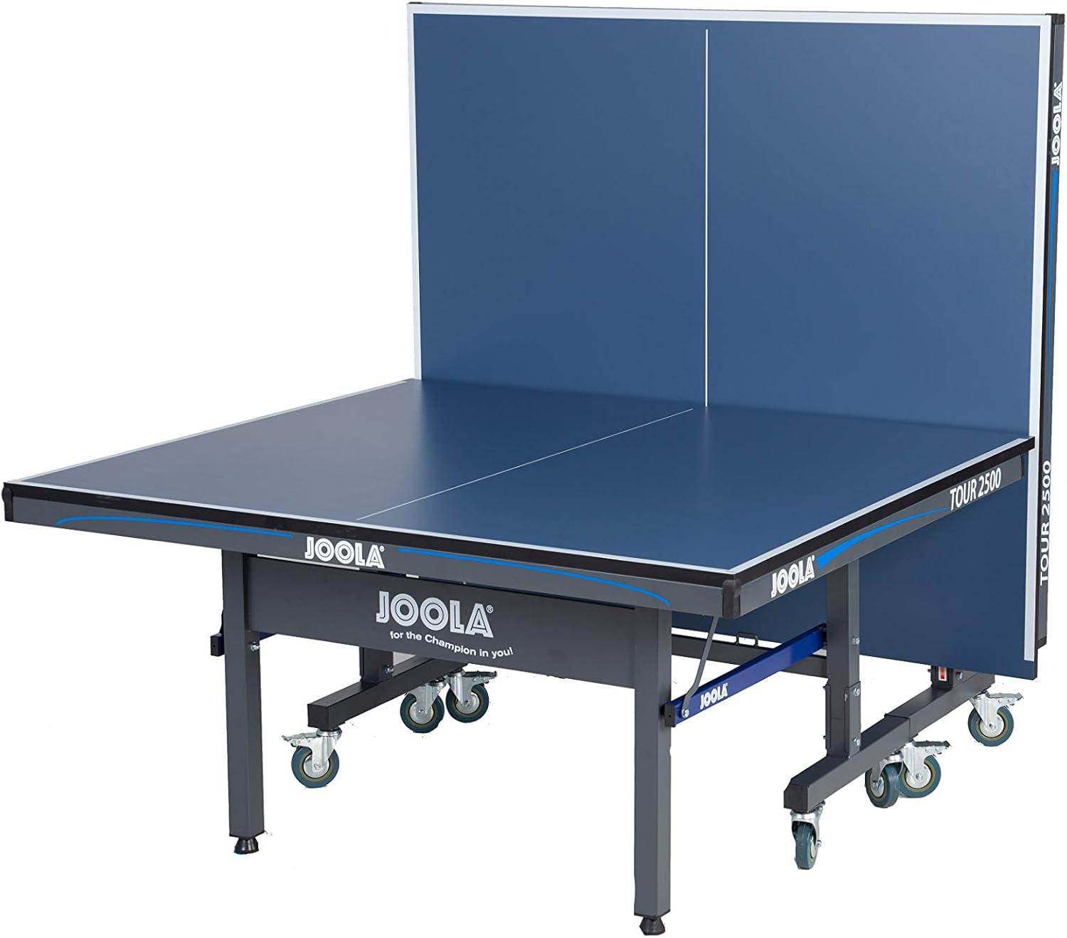 JOOLA Tour 2500 Folding Blue MDF Table Tennis Table with Net