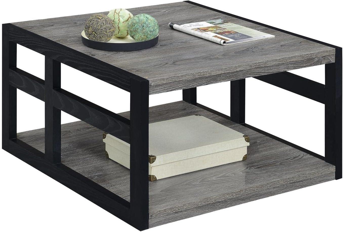 Convenience Concepts Monterey Square Coffee Table in Gray Wood Finish