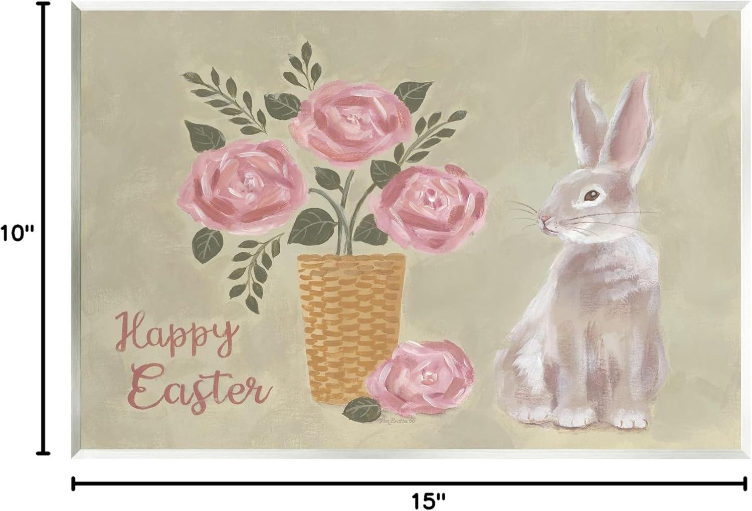 Stupell Industries " Happy Easter Bunny Rose Bouquet " by Pam Britton