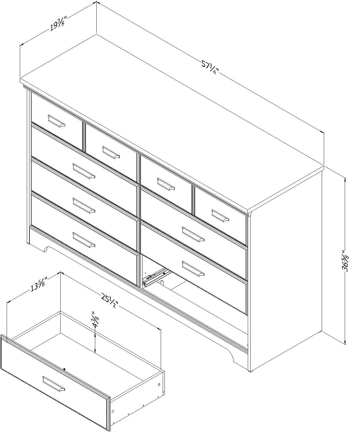 Versa 8-Drawer Storage Dresser - Classic Style