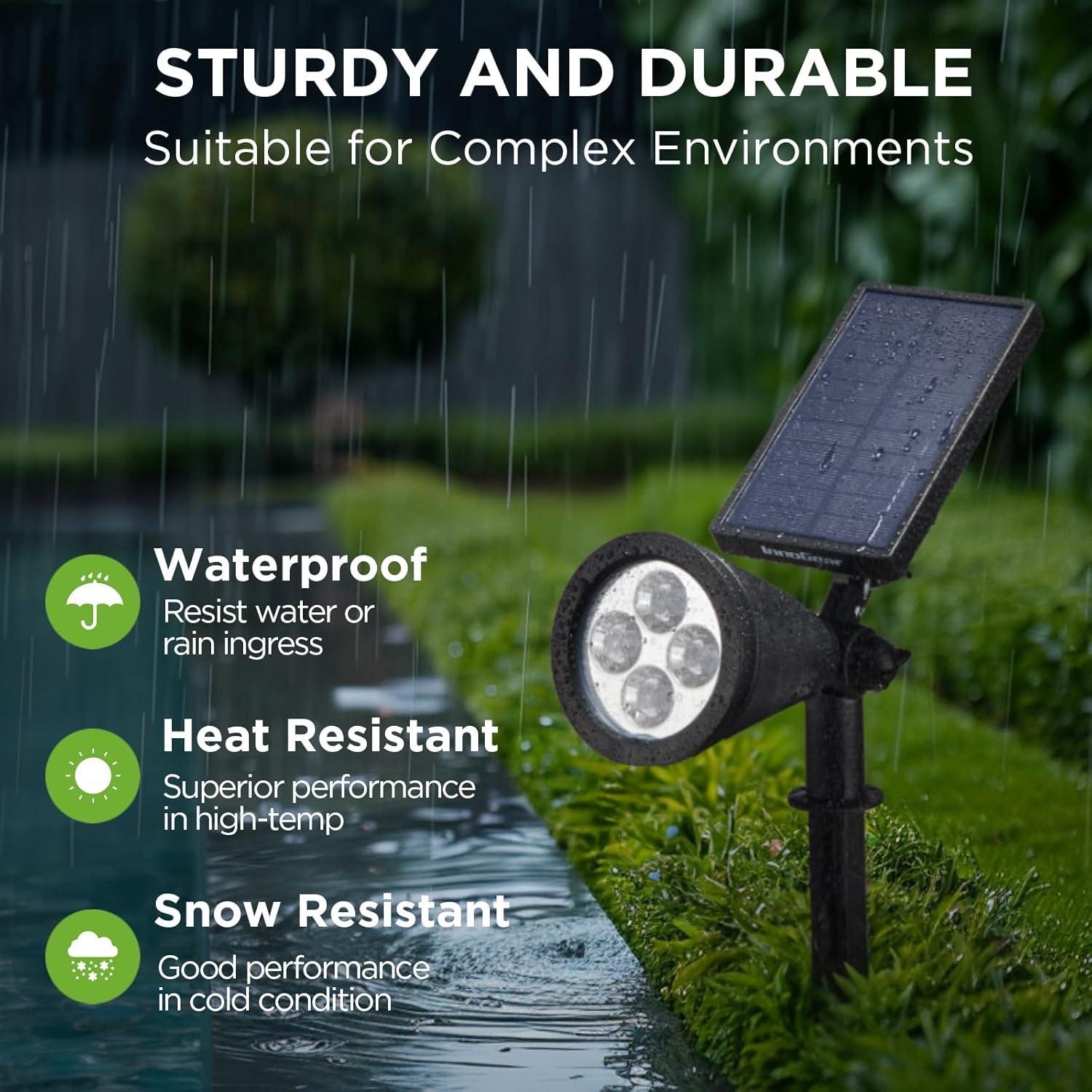 InnoGear Waterproof Solar Powered LED Outdoor Lights, (4 Pack)