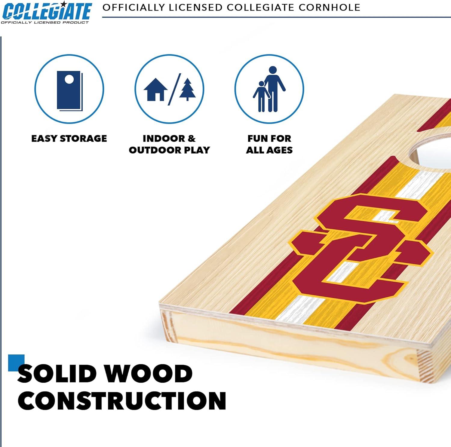 NCAA USC Trojans 1'x2' Wood Cornhole Set