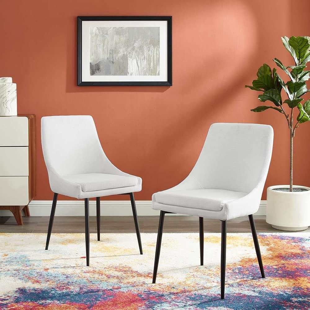 Modway Viscount Upholstered Fabric Dining Chairs - Set of 2
