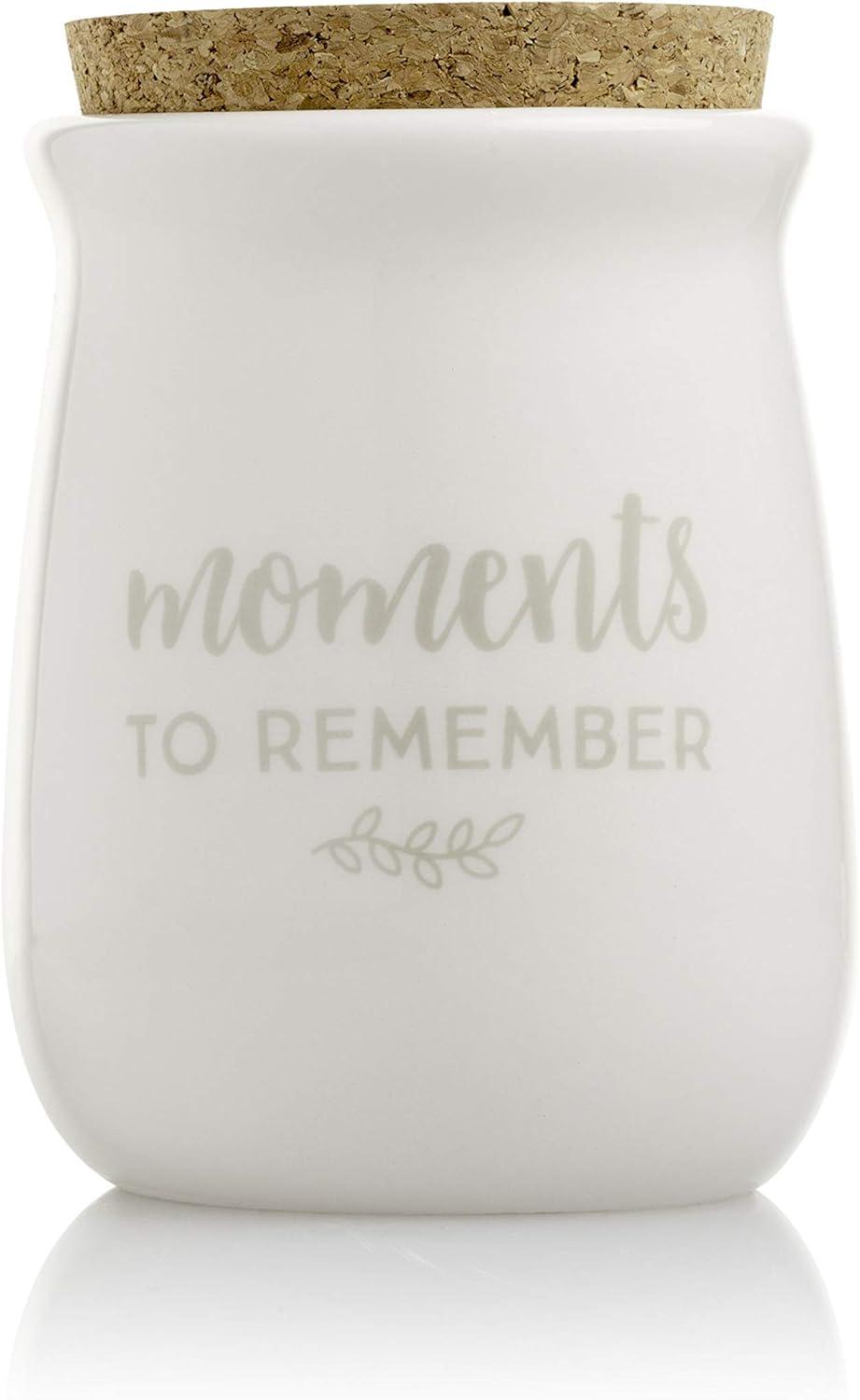 Pearhead Ceramic Gratitude Token Jar - White