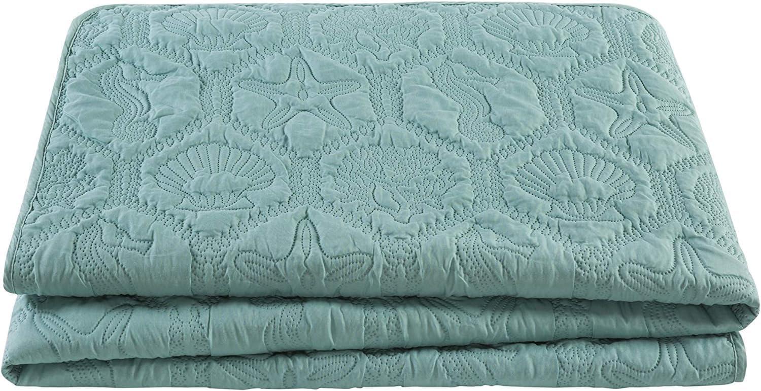 Shore Polyester Textured Sea Life Quilt Set