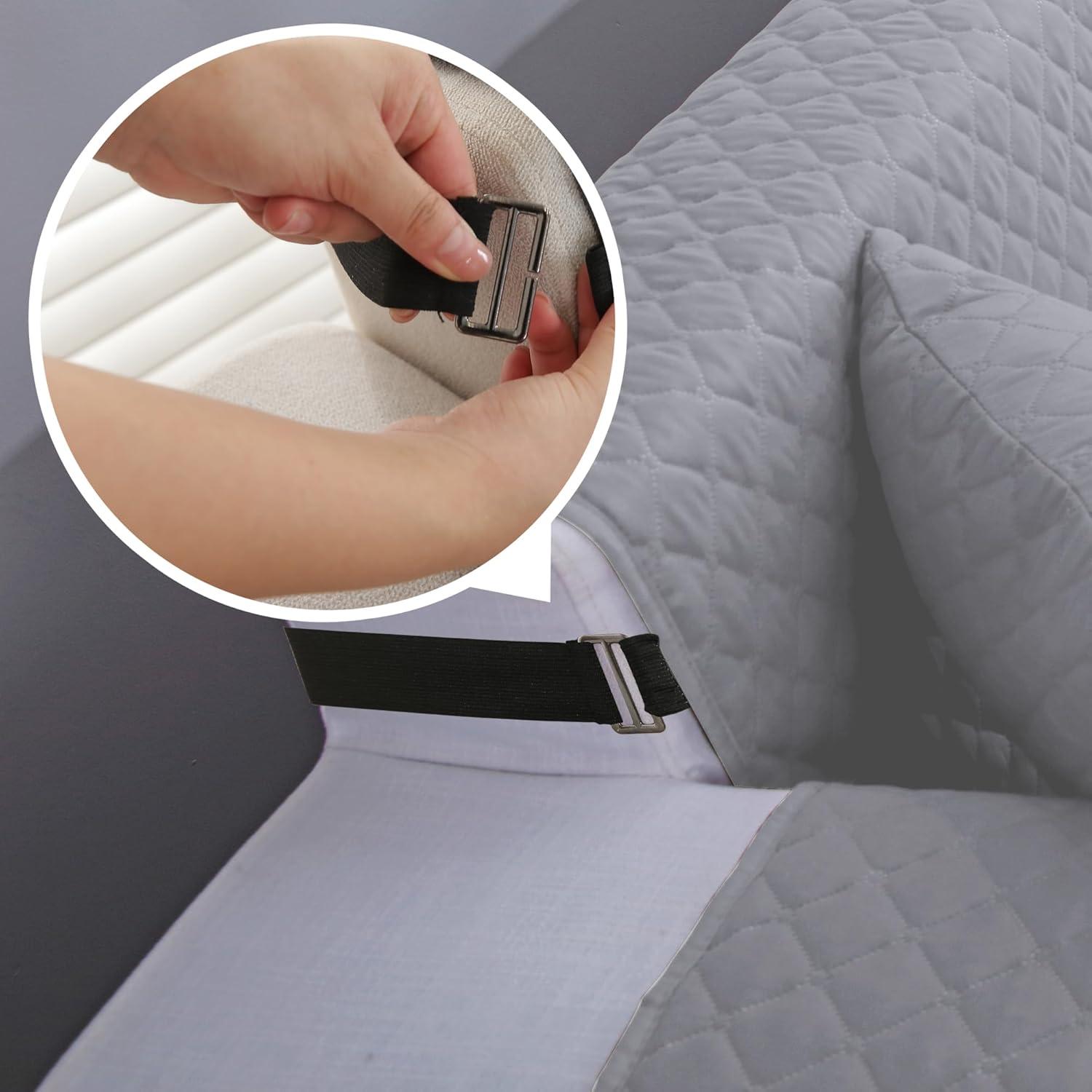 Double Side L Shape Couch Cover Sectional Sofa Covers Set Chaise Couch Cover Slip Covers for Sofas Couches Sectional Furniture Protector Cover (Large,Light Grey)