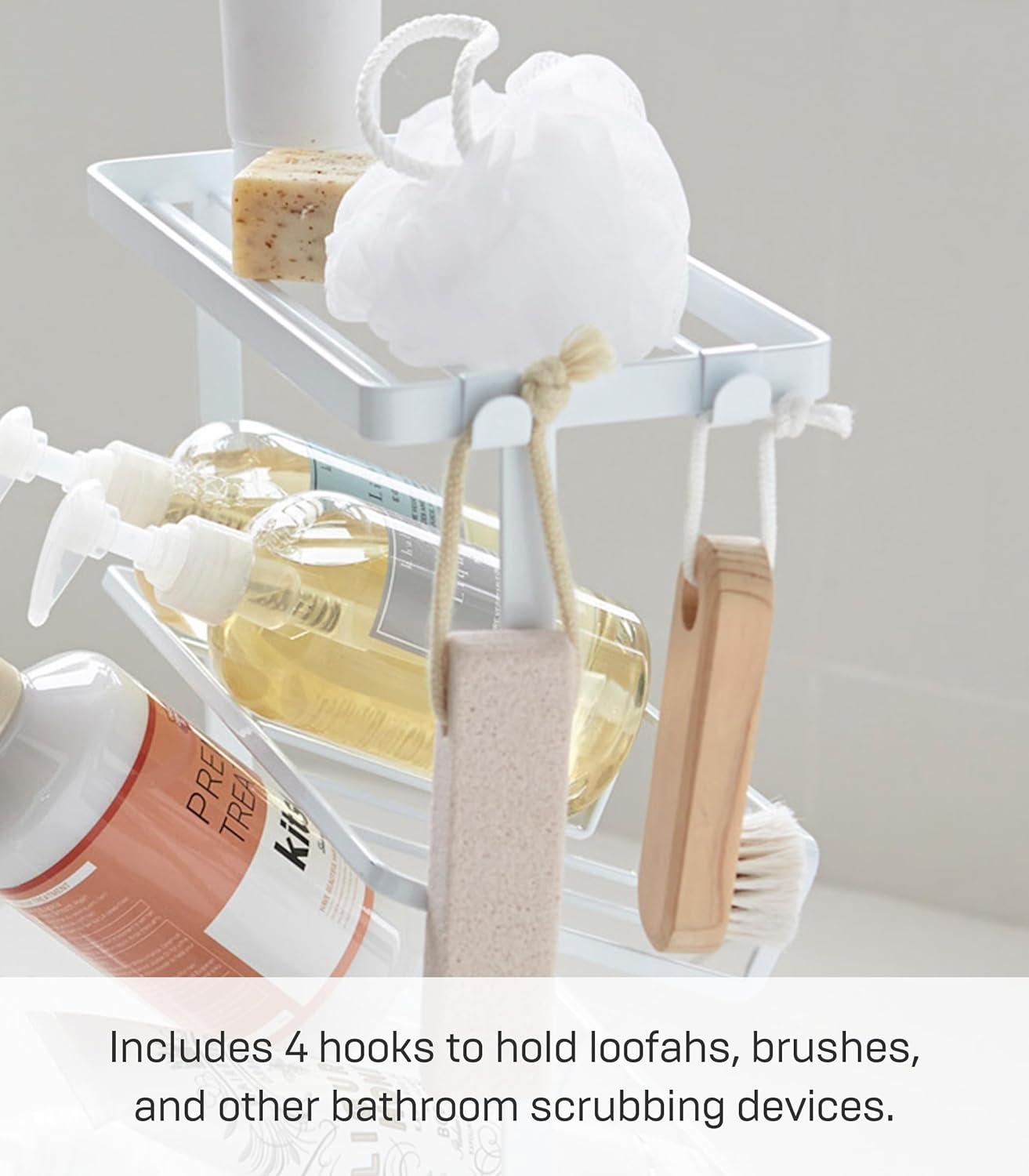 Yamazaki Home Tower Yamazaki Home Free Standing Shower Caddy - Bathroom Organizer Storage Holder, Steel