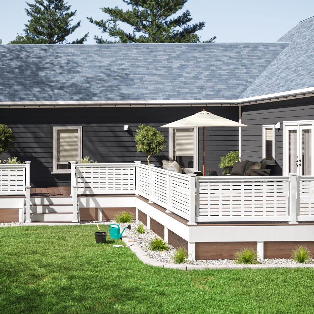 Barrette Outdoor Living 6 ft. W x 36 in. H T-Top Vinyl Rail for Decorative Screen Panel Infill