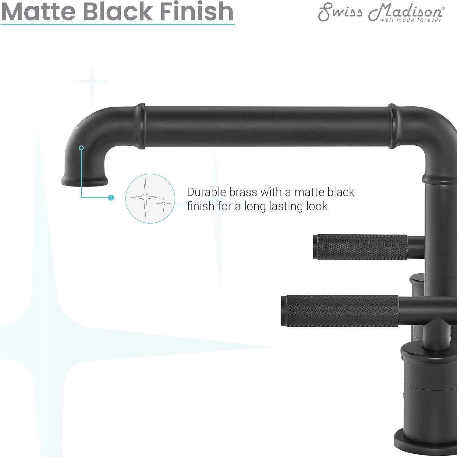 Avallon 8 in. Widespread, Sleek Handle, Bathroom Faucet