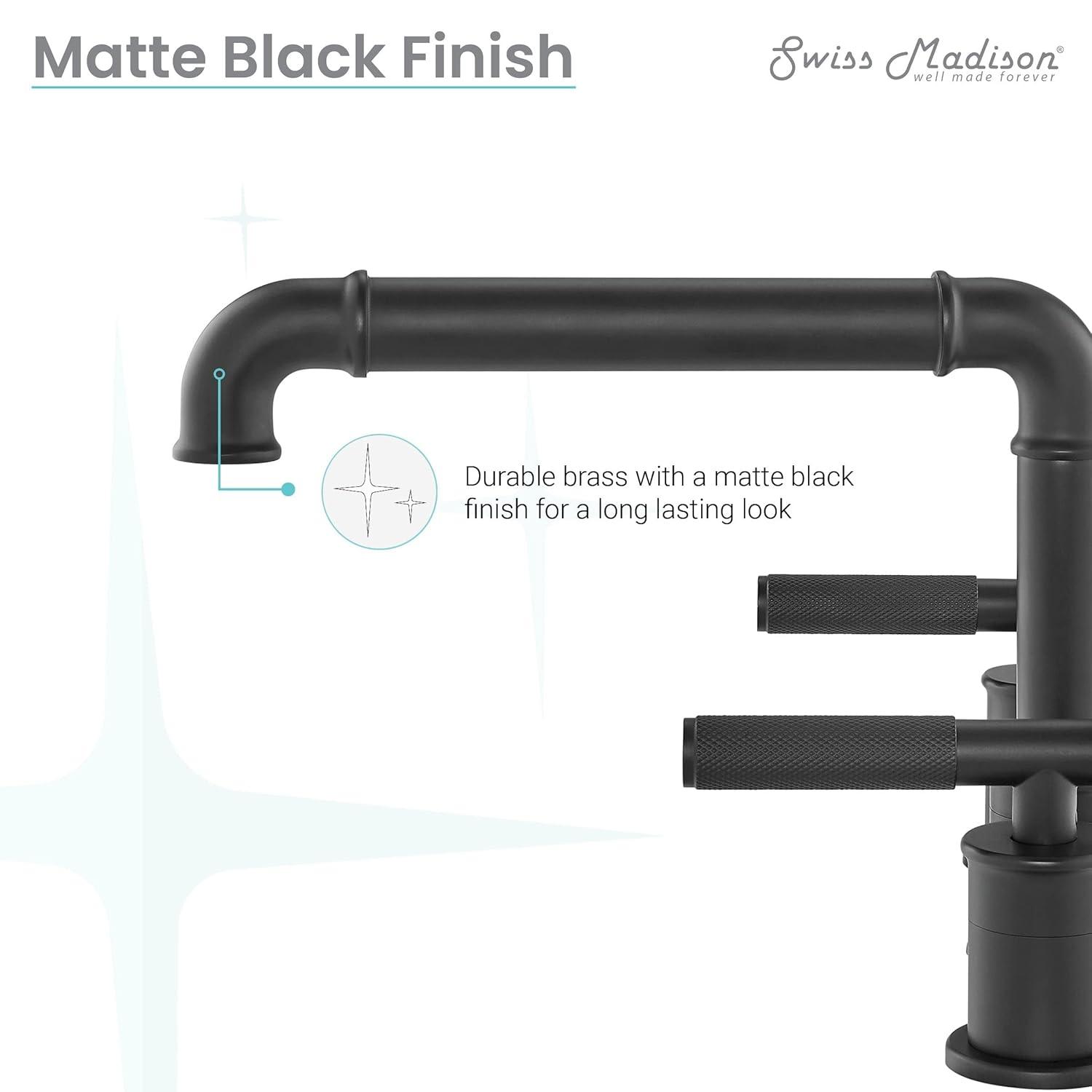 Avallon 8 in. Widespread, Sleek Handle, Bathroom Faucet