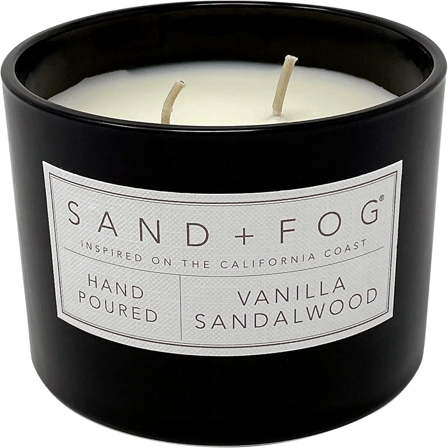 Vanilla Sandalwood Scented Amber Jar Candle with Wooden Lid