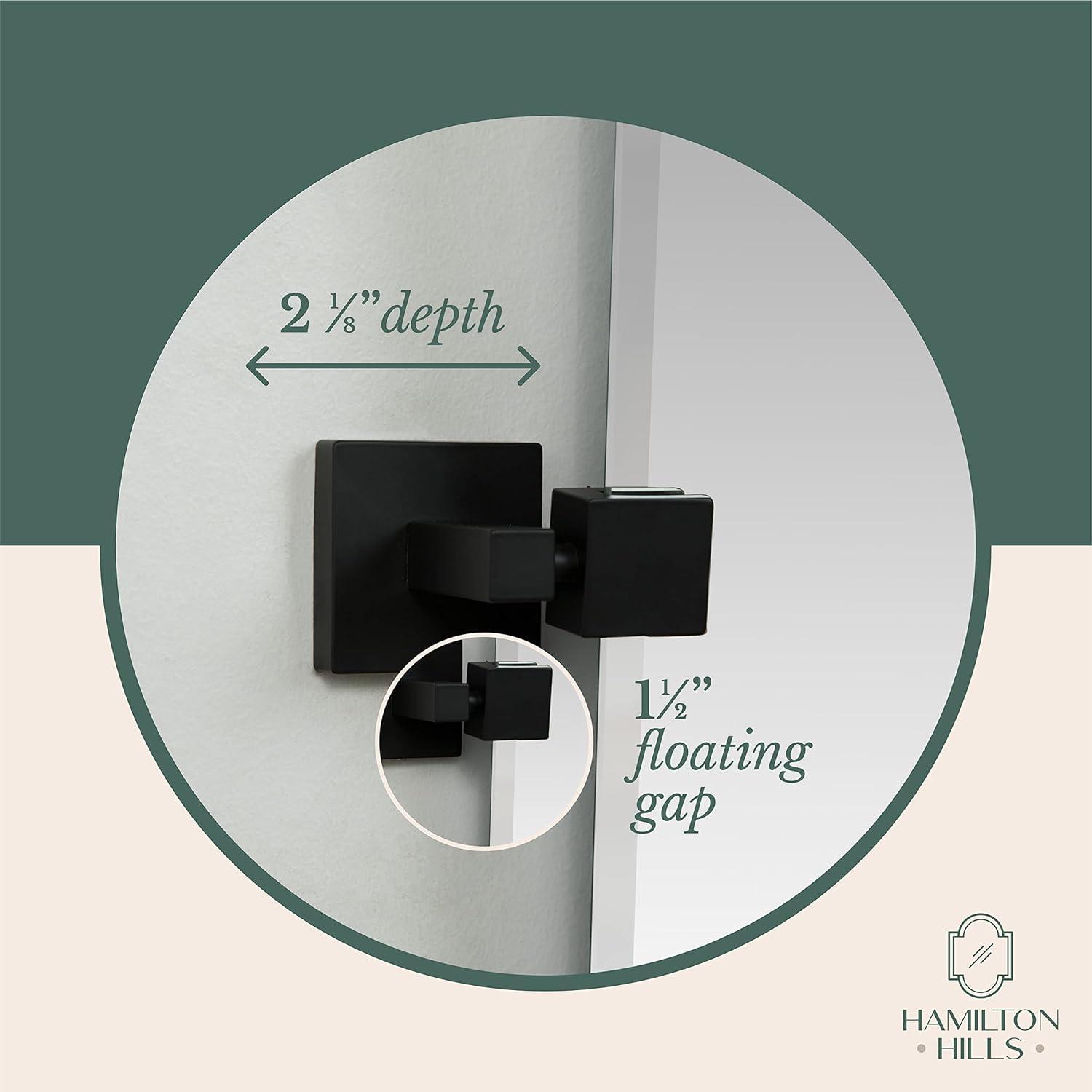 Hamilton Hills 20" X 30" Rectangle Square Black Pivot