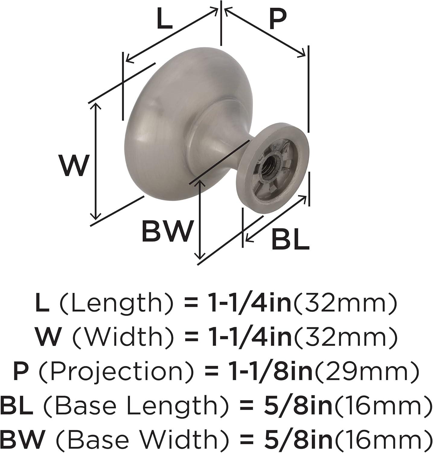 Edona Satin Nickel Round Cabinet Knob Multipack