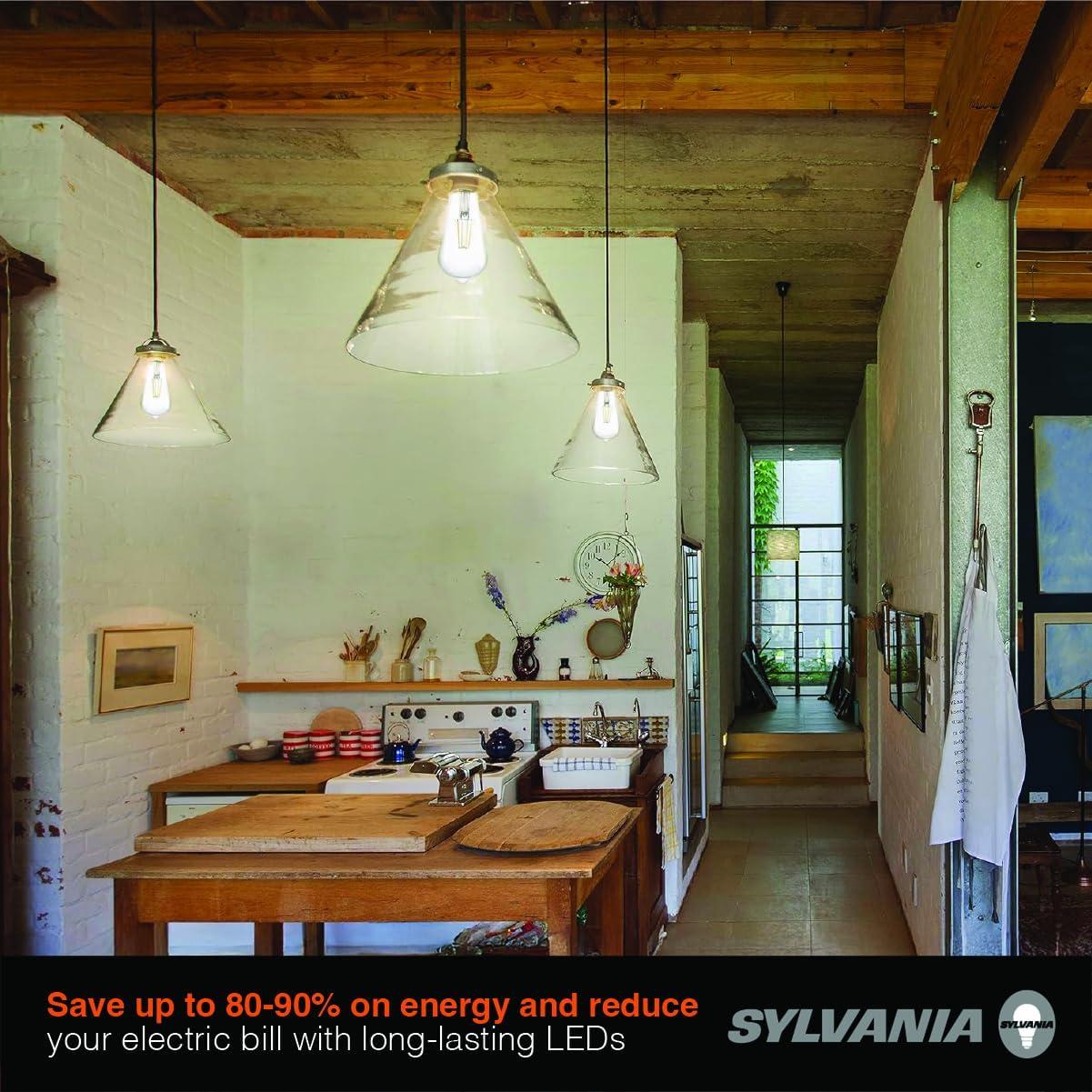 Clear LED White Filament Dimmable Bulb, 60W, Medium Base