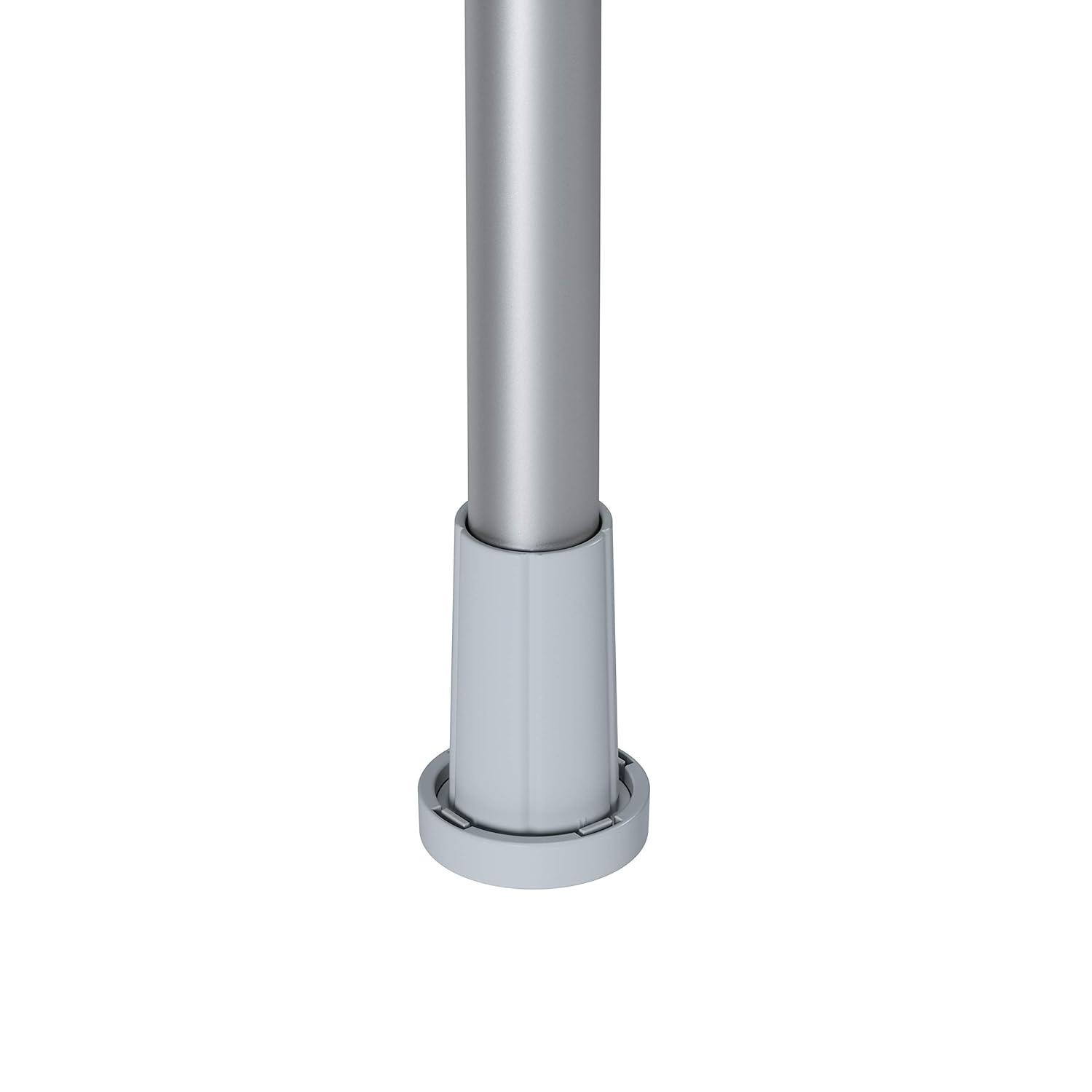 36"-66" Umbra Anywhere Curtain Rod Nickel Finish: Adjustable Tension Rod, Metal, Smooth Surface, Silver