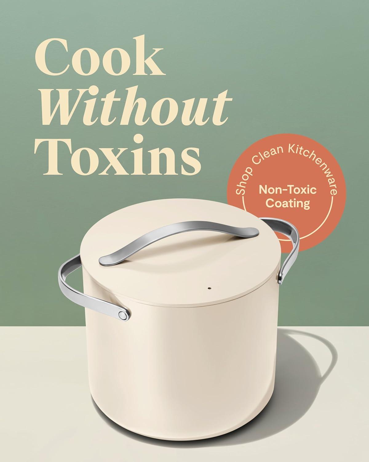 Caraway ® Cookware Plus Cream Stock Pot with Lid