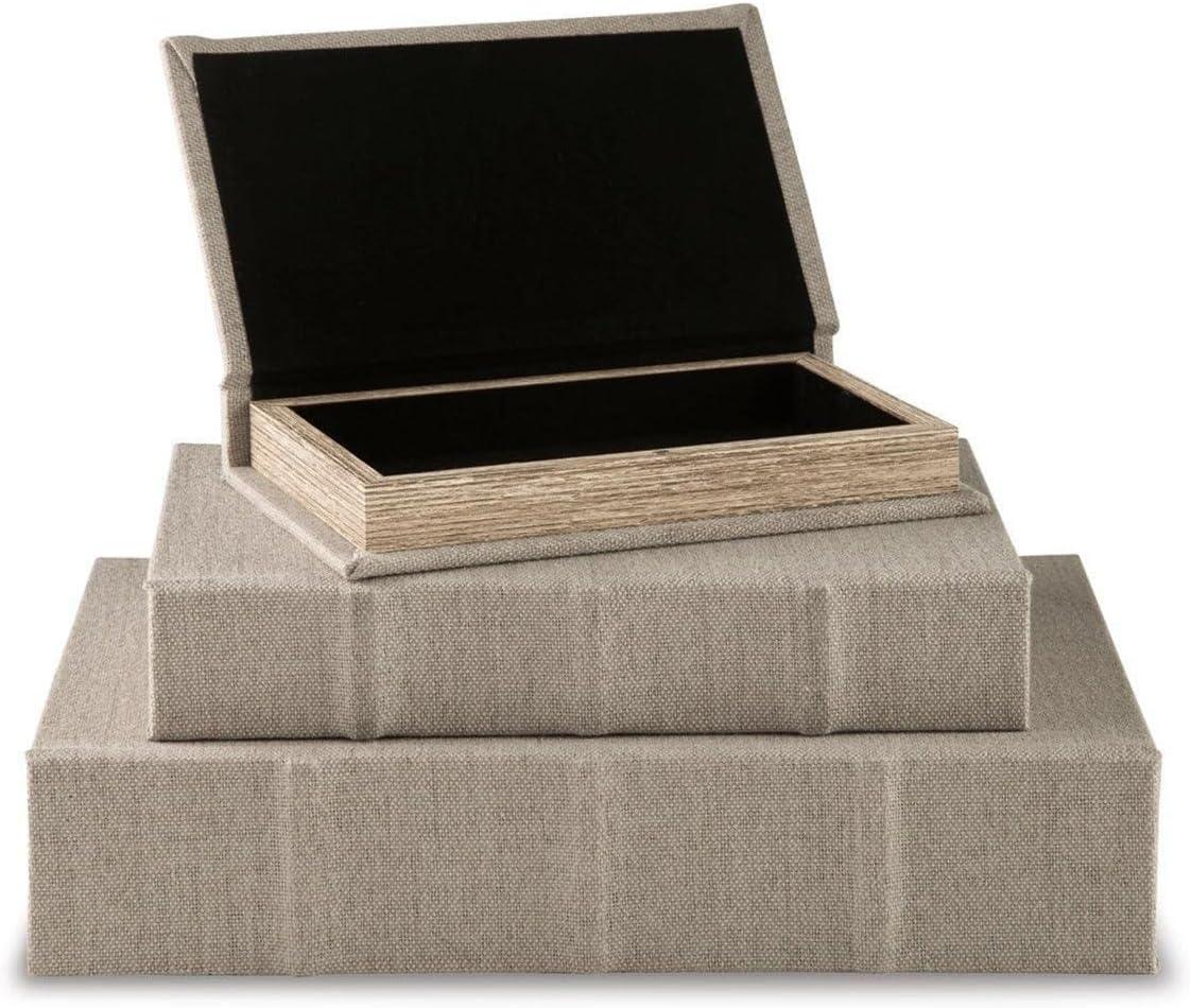 Ebern Designs Kepir 3 Piece Fabric Book Box Set