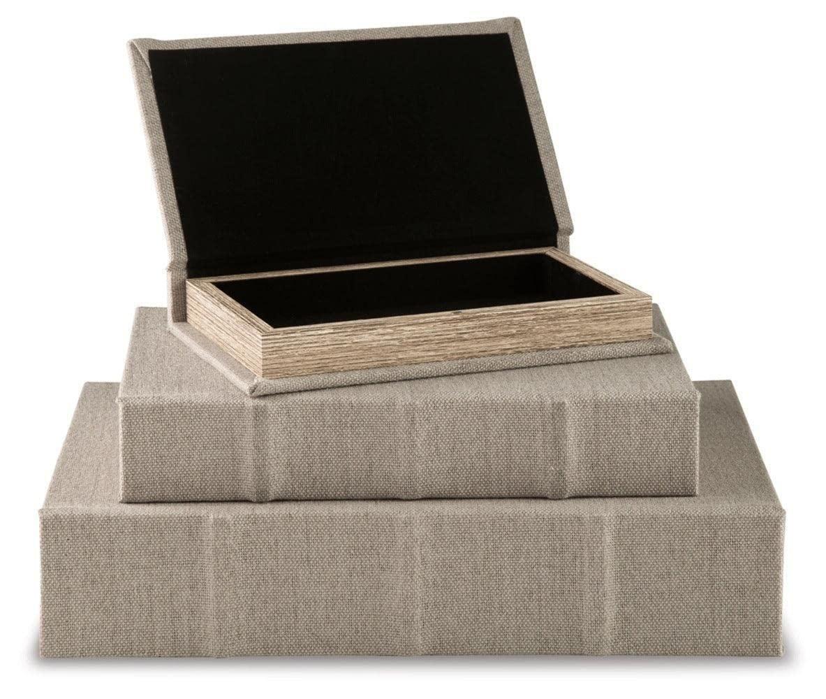 Ebern Designs Kepir 3 Piece Fabric Book Box Set