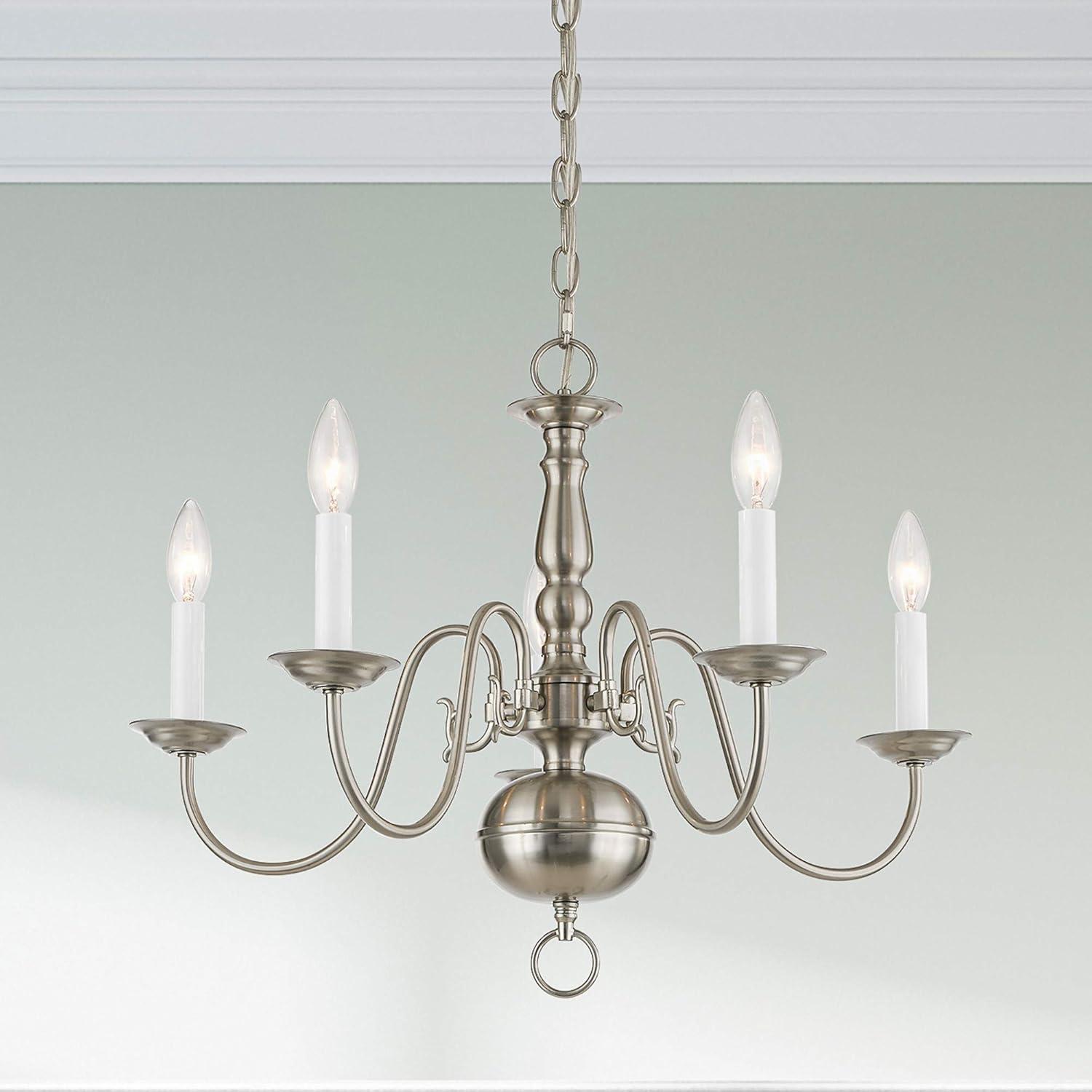 Elegant Williamsburgh 5-Light Bronze Steel Chandelier