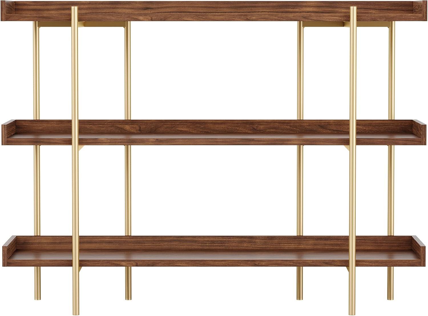 Raines Martha Stewart Emmett 3 Shelf Storage Display Unit Bookcase with Metal Frame