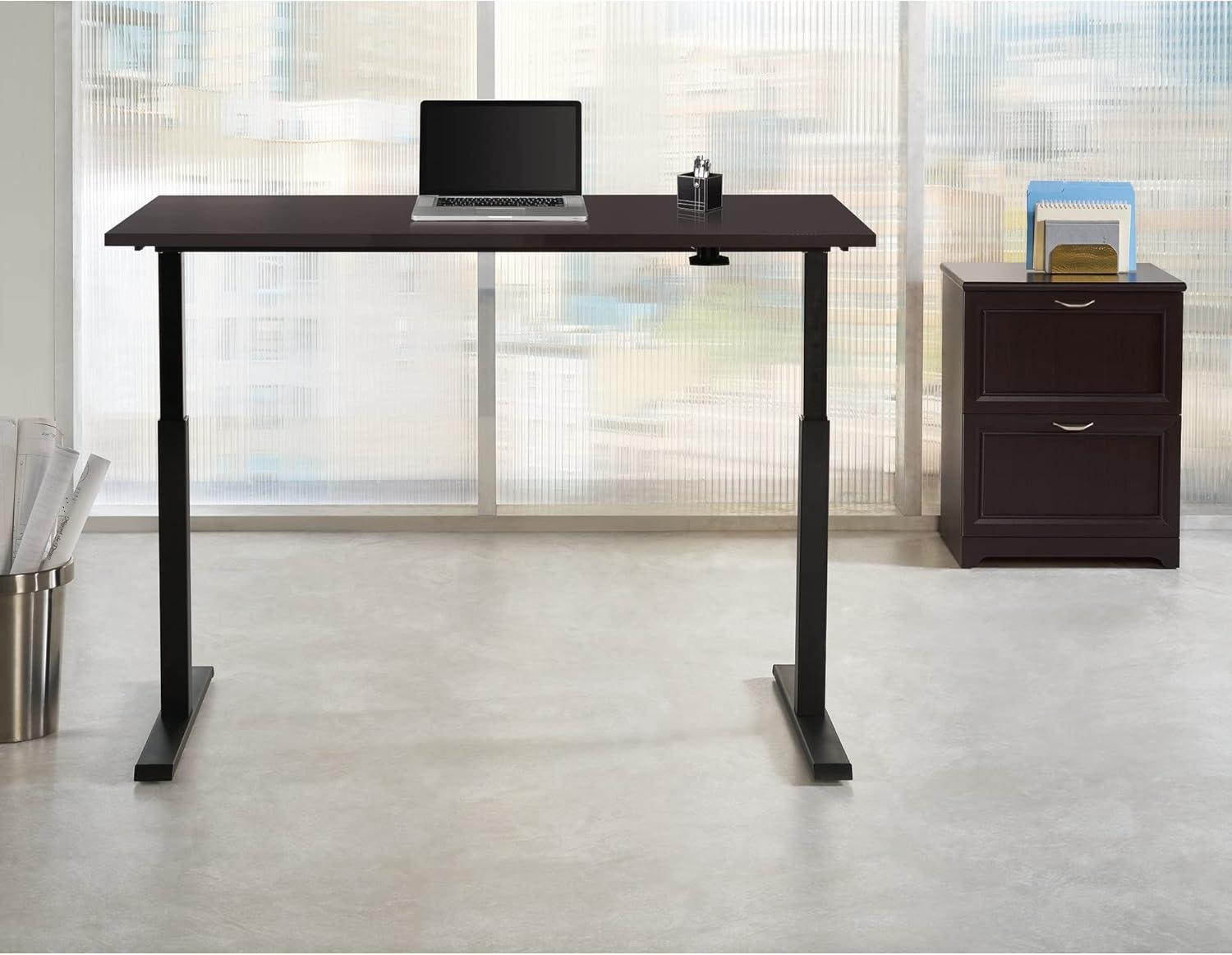 Magellan Espresso 60" Wood Pneumatic Adjustable Standing Desk