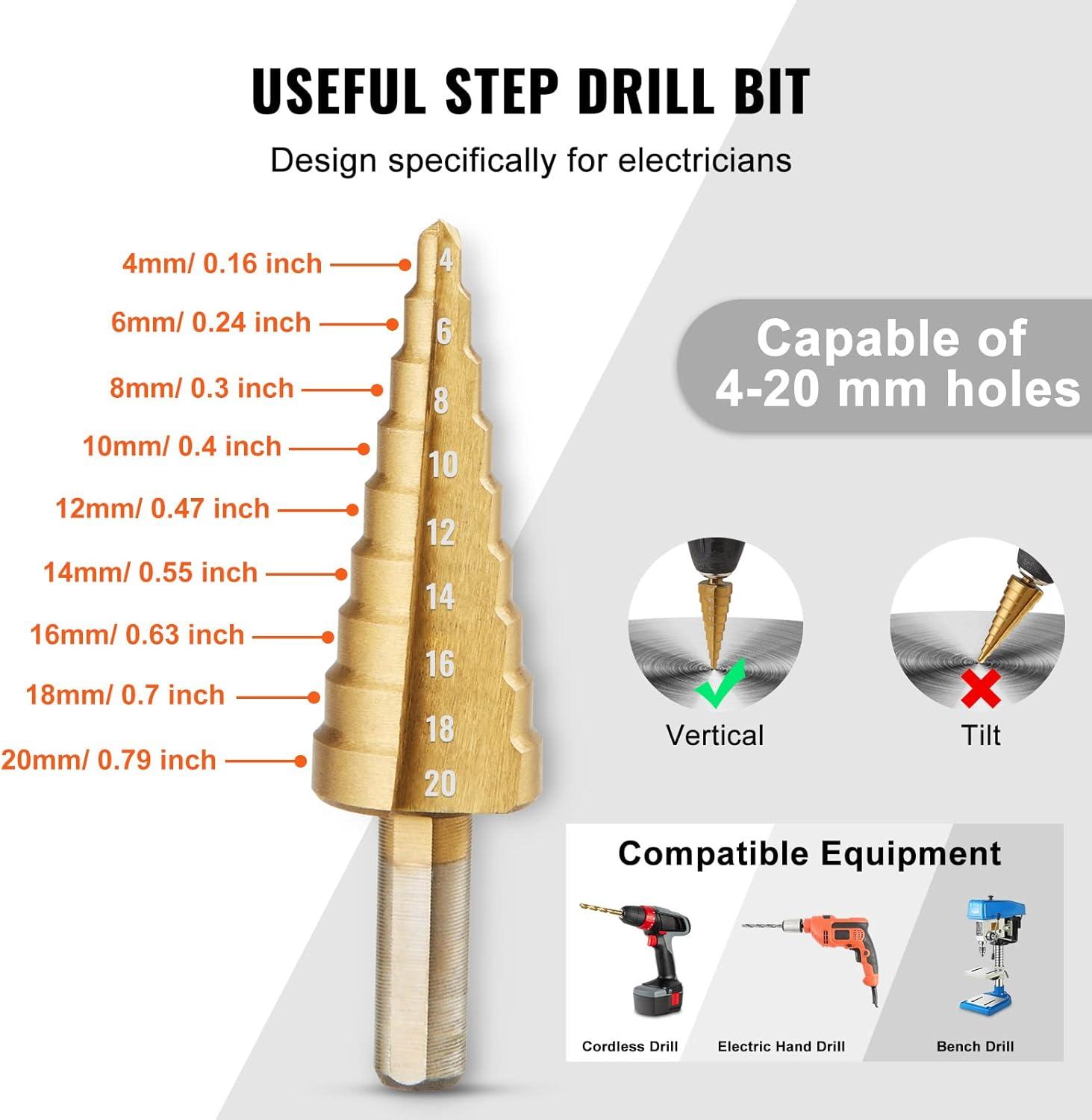 VEVOR Hydraulic Knockout Punch Kit, 10 Ton 1/2" to 2" Conduit Hole Cutter Set, KO Tool Kits with Puncher 6 Piece, Metal Sheet Driver Tools, Yellow