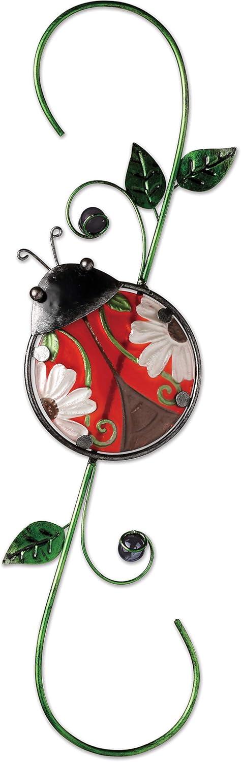 Sunset Vista Designs Metal and Glass Decorative Ladybug Hook, 18"