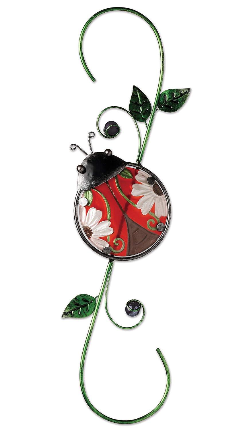 Sunset Vista Designs Metal and Glass Decorative Ladybug Hook, 18"