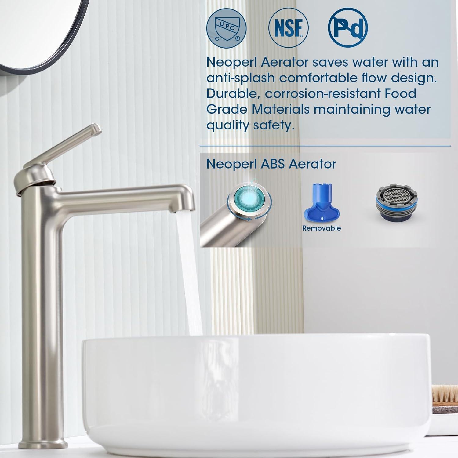 PRIMICOL YYY5G1D Bathroom faucet single hole with pop-up drain for 1-hole or 3-hole installation