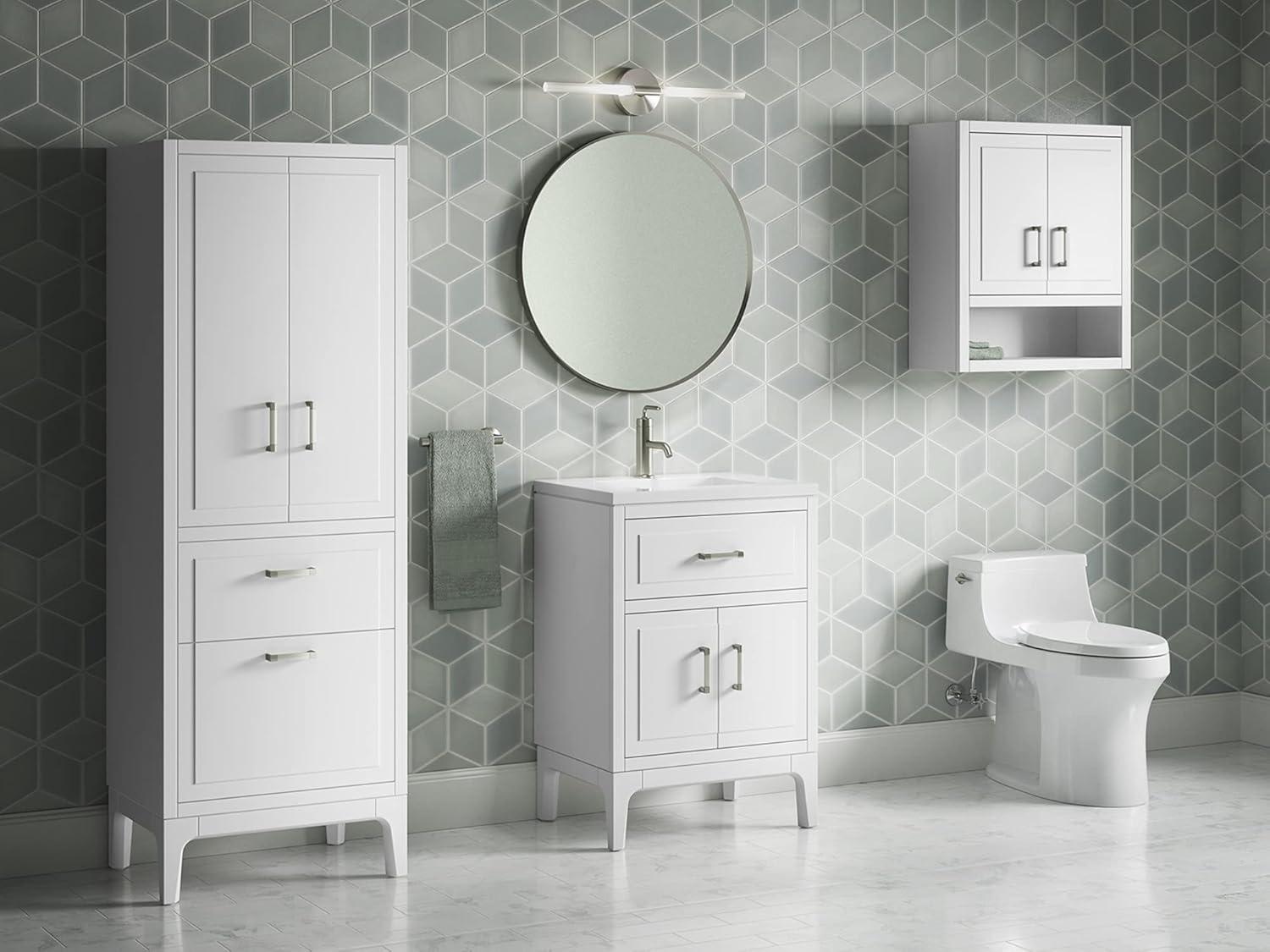 Seer 24" Freestanding Single Bathroom Vanity Cabinet with Sink and Quartz Top
