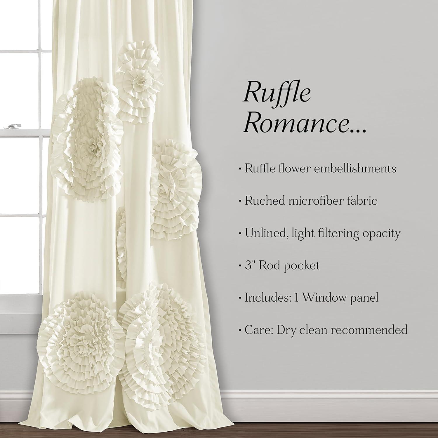 Lush Decor Synthetic Semi Sheer Single Curtain Panel Single Panel