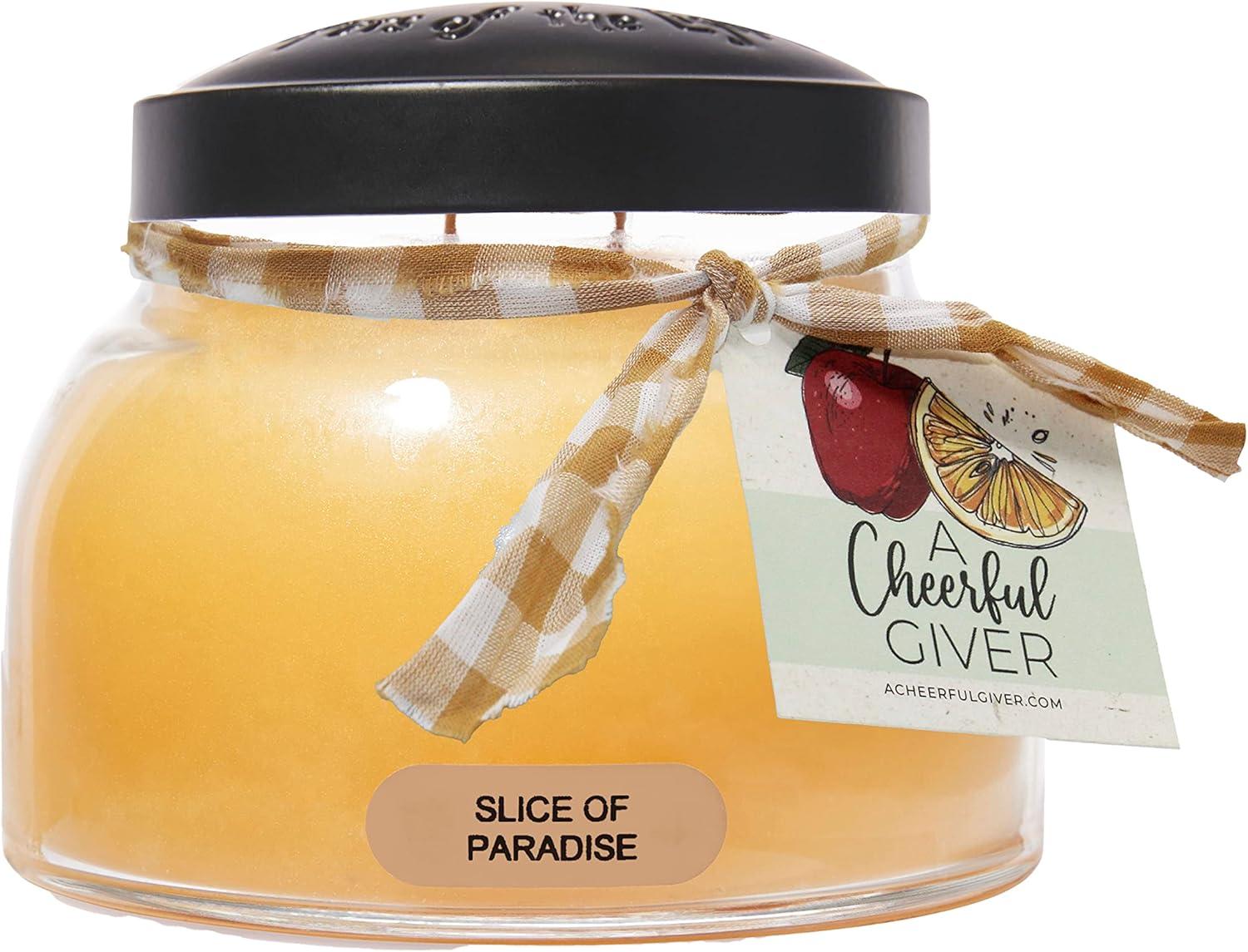 Slice of Paradise Scented Glass Jar Candle with Black Lid