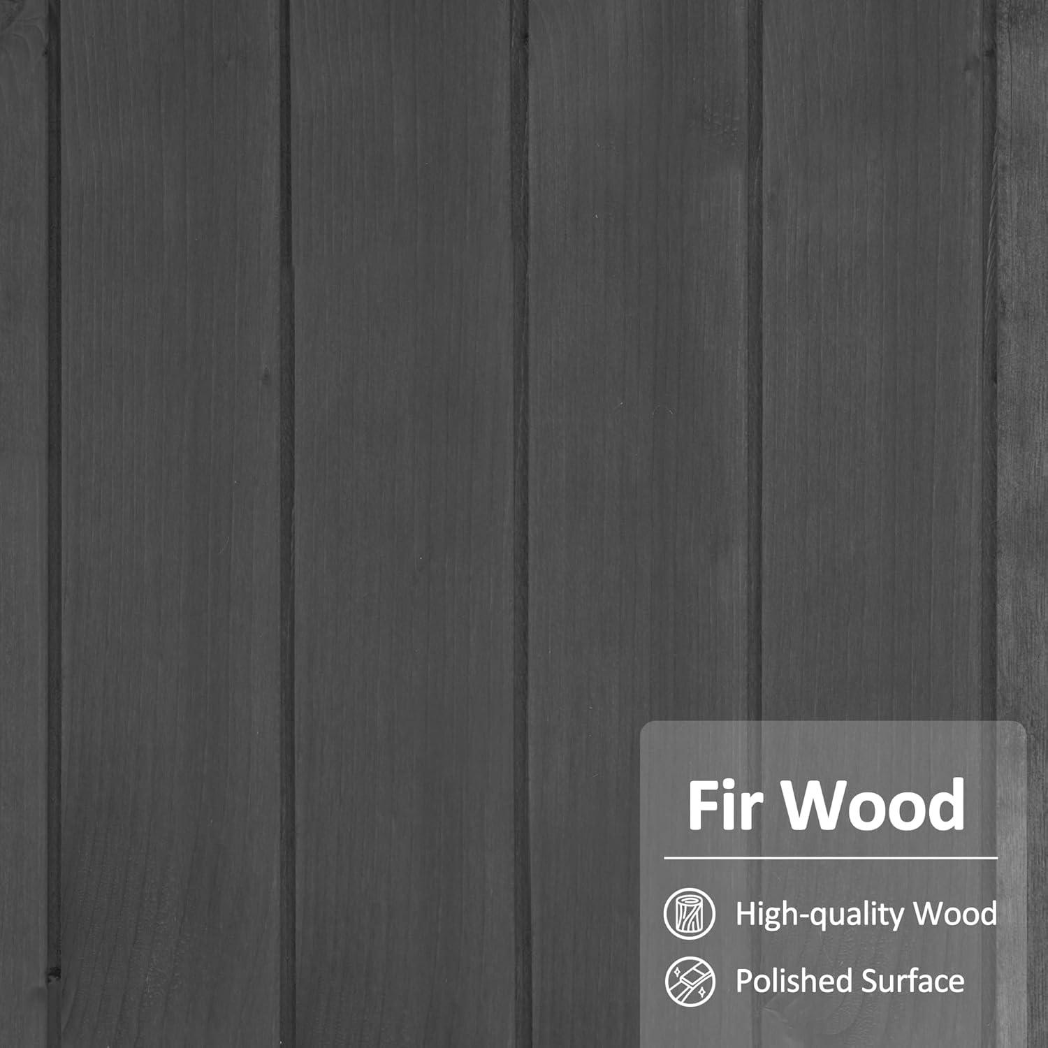 MCombo 24.6 in. W x 18 in. D Outdoor Wood Storage Cabinet，Garden Wooden Tool Shed with Double Doors