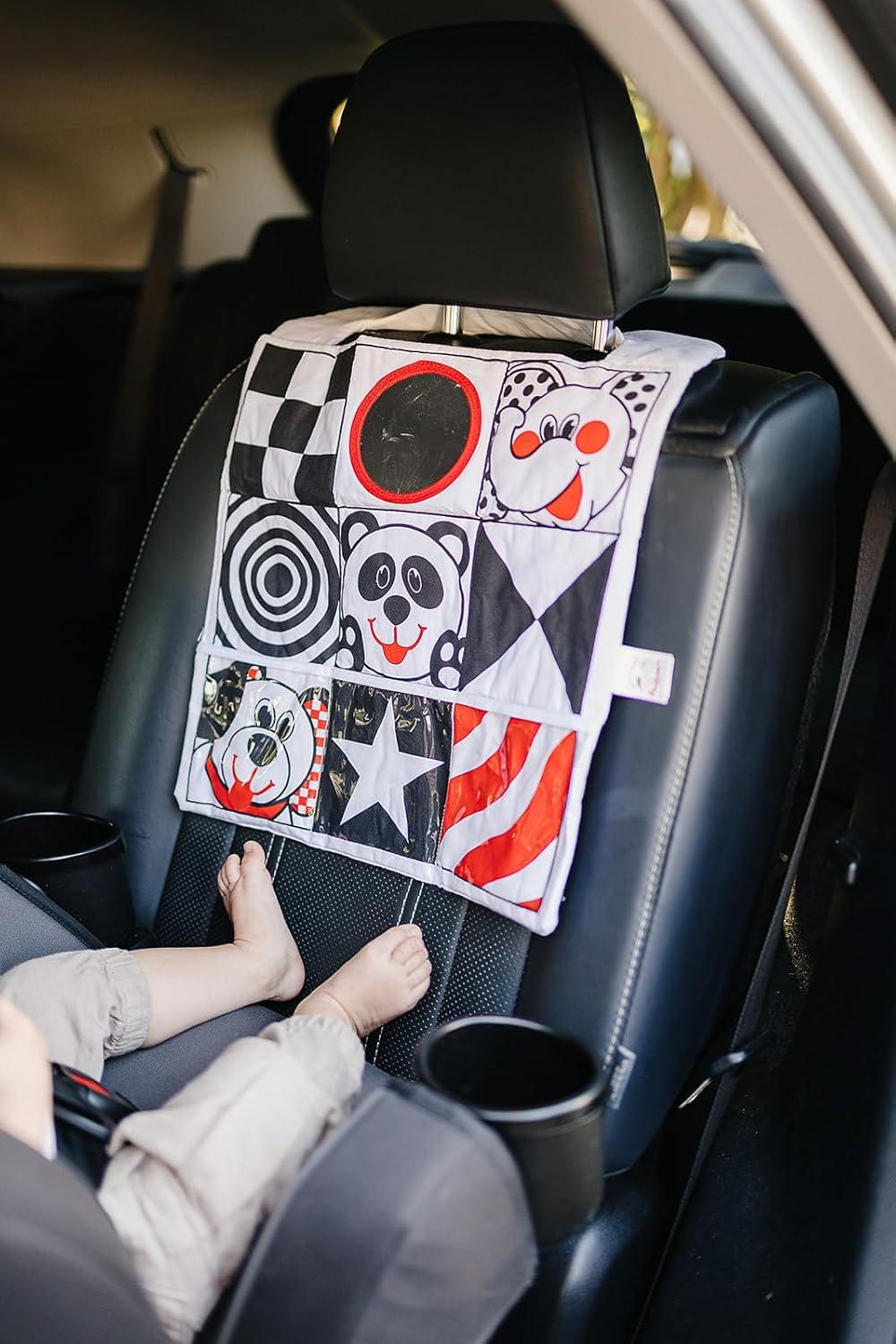 Genius Babies - Baby Car Activity Center Toy in High Contrast Colors (14" x 18")