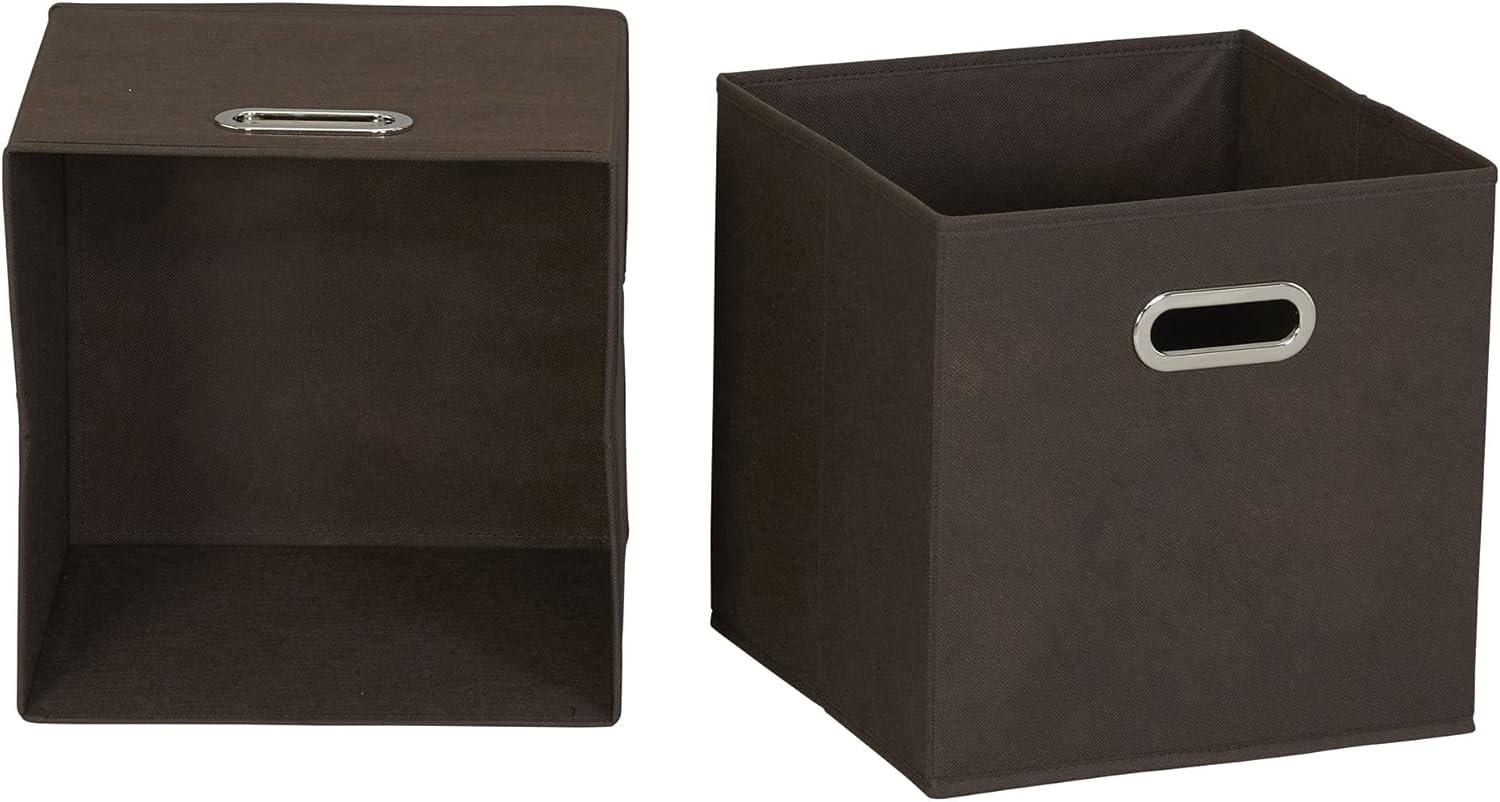 Household Essentials 6-Pack Chocolate Brown Fabric Cube Storage Bins