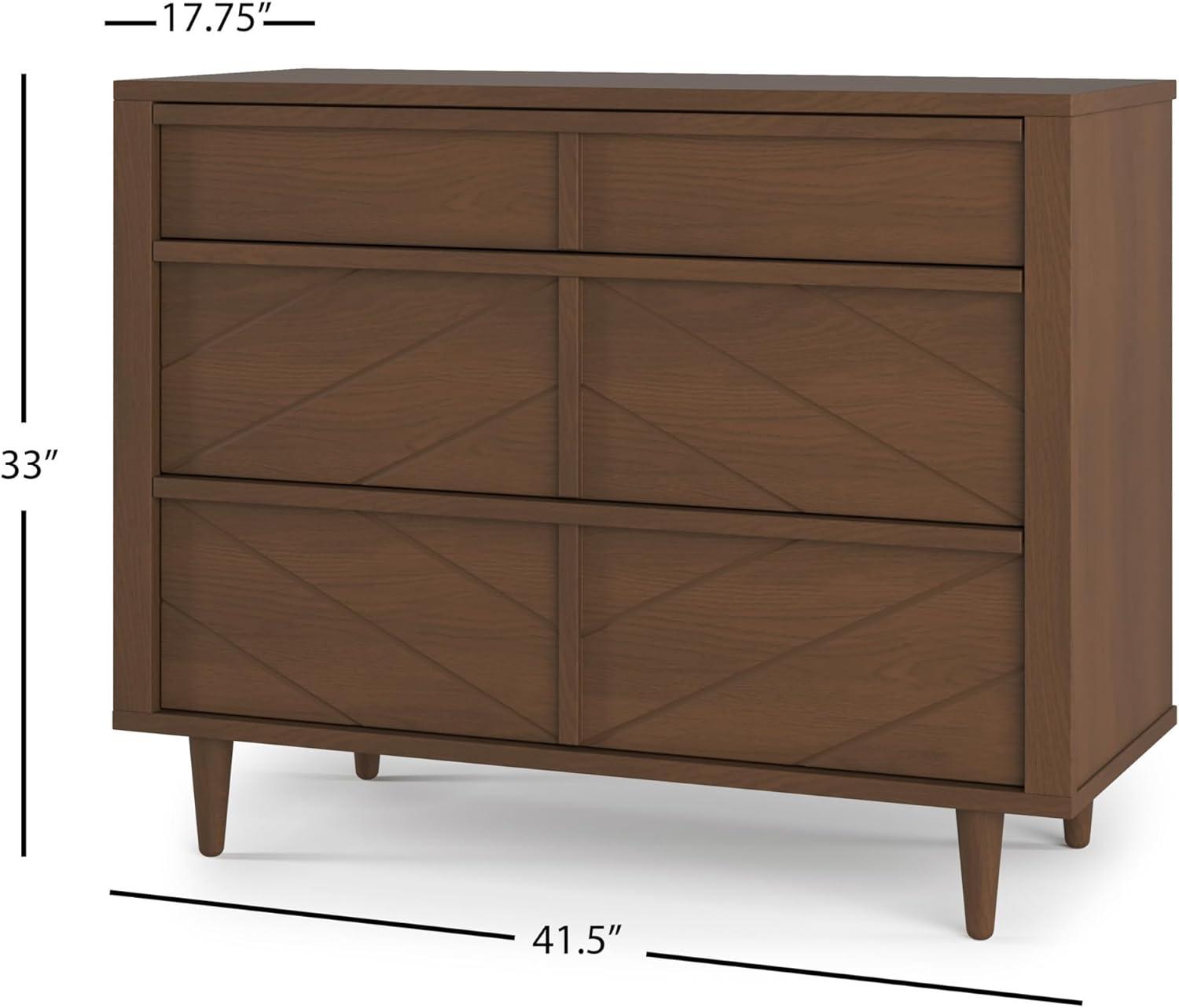 Child Craft Surrey Hill 3 Drawer Dresser for Nursery or Bedroom,  Anti-Tip Kit Included to Prevent Tipping, Baby Safe Finish (Toasted Chestnut)