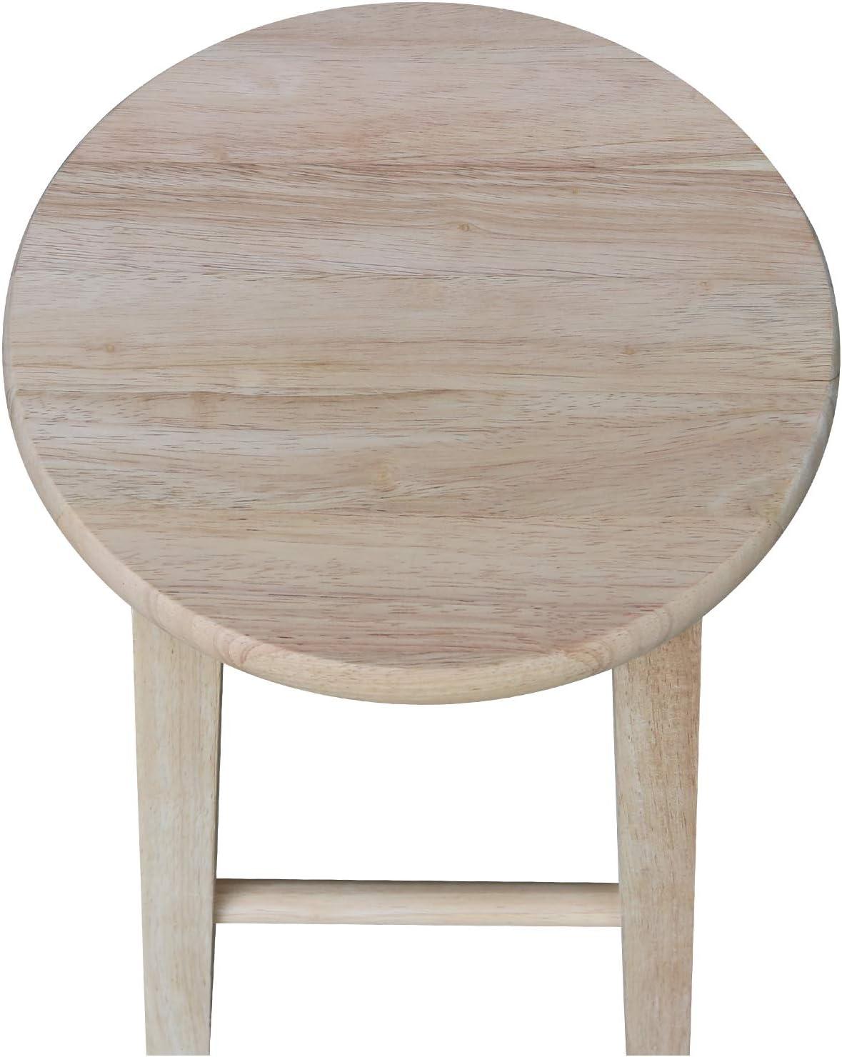 Round Top Barstool Unfinished - International Concepts