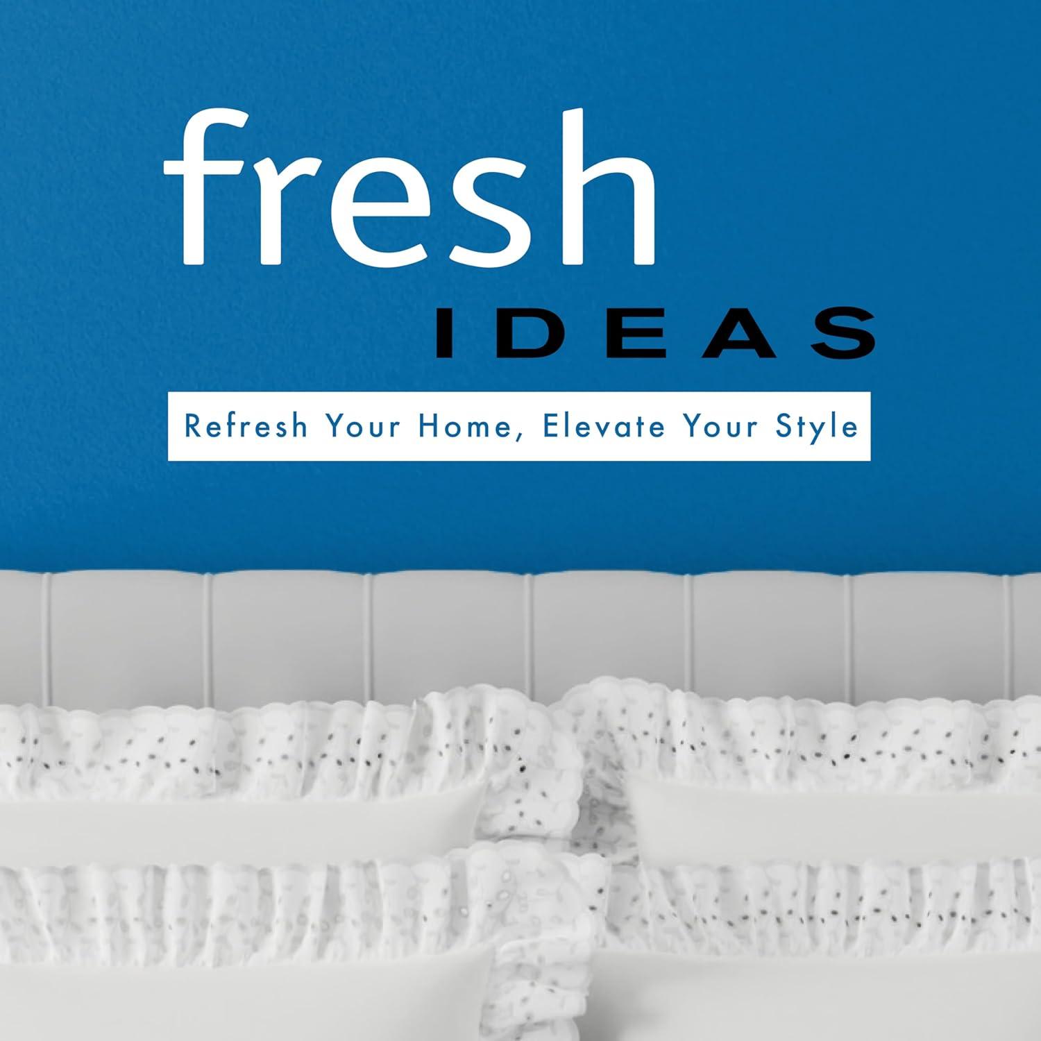 Fresh Ideas Fresh Ideas Ruffled Poplin Bed Skirt, 14" Drop Length