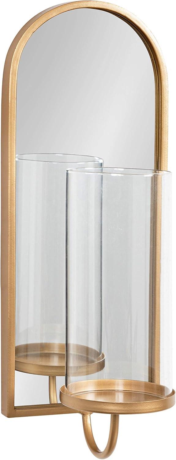 Kate and Laurel Ezerin Metal Mirror Wall Sconce