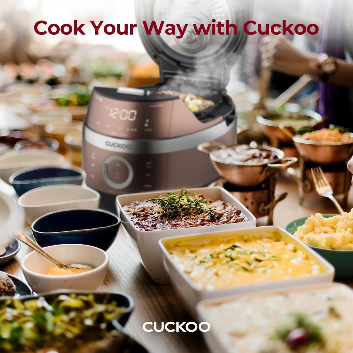 CUCKOO 10-Cup Induction Heating Pressure Rice Cooker and Warmer Bronze: 14 Settings, Automatic Keep Warm, Dishwasher-Safe Parts