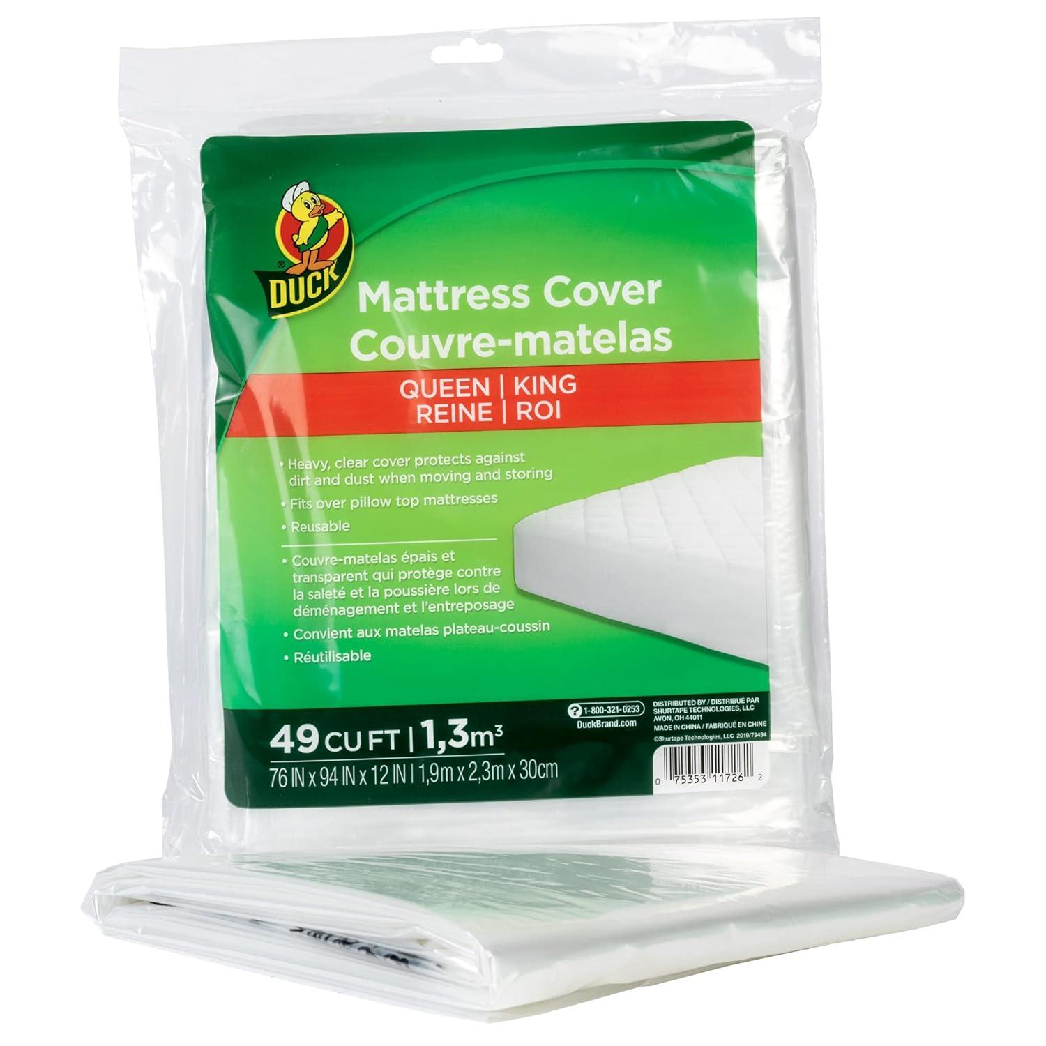 Duck Funda de Colchón Queen/King, 76 x 94 x 12 Pulgadas, Transparente