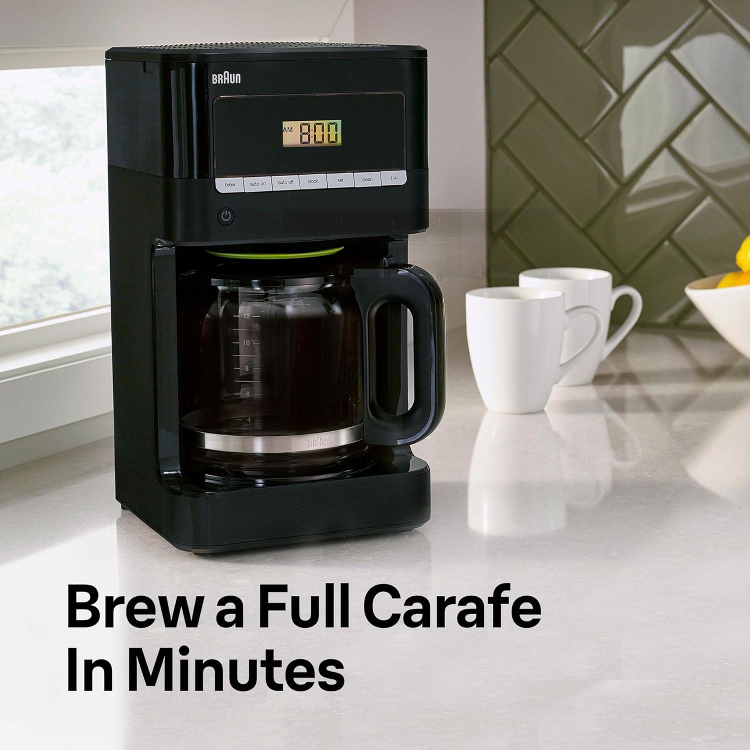 Braun BrewSense 12-Cup Drip Coffee Maker with Brew Strength Selector and Glass Carafe